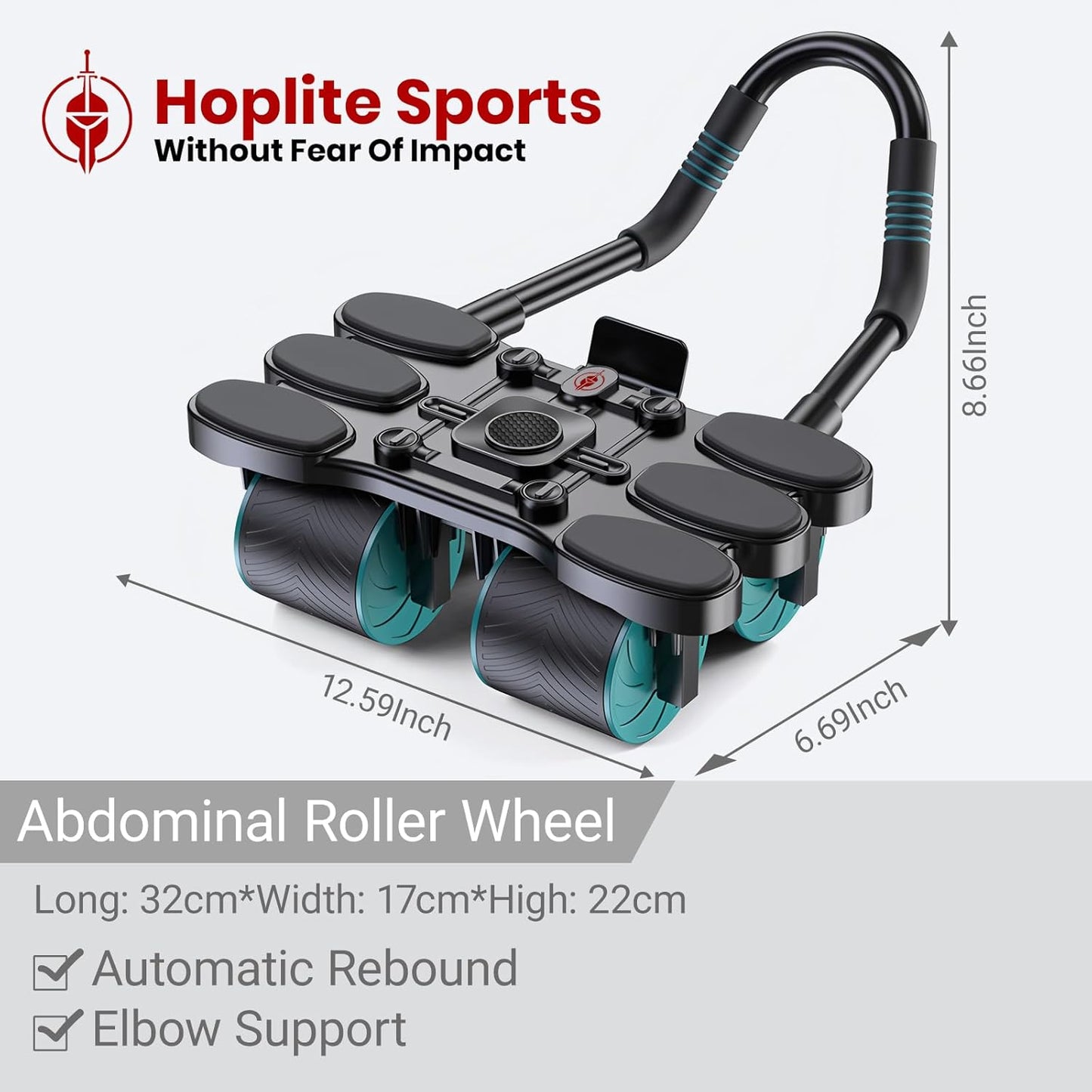 Hoplite Sports Exercise Wheels Ab Roller Wheel with Elbow Support Fitness DEMO