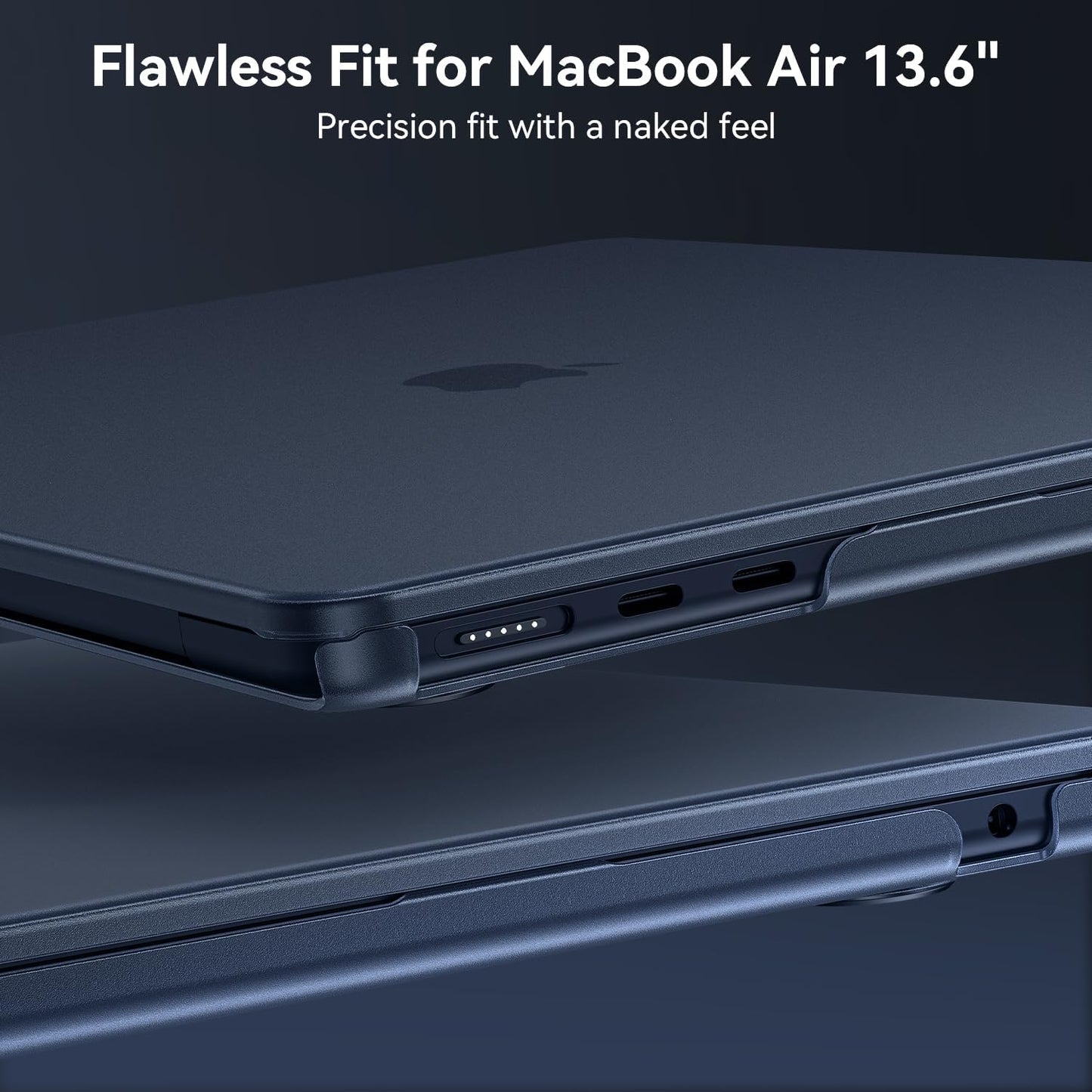 EooCoo Midnight Clear Hard Shell Case for MacBook Air 13.6 inch Laptop DEMO
