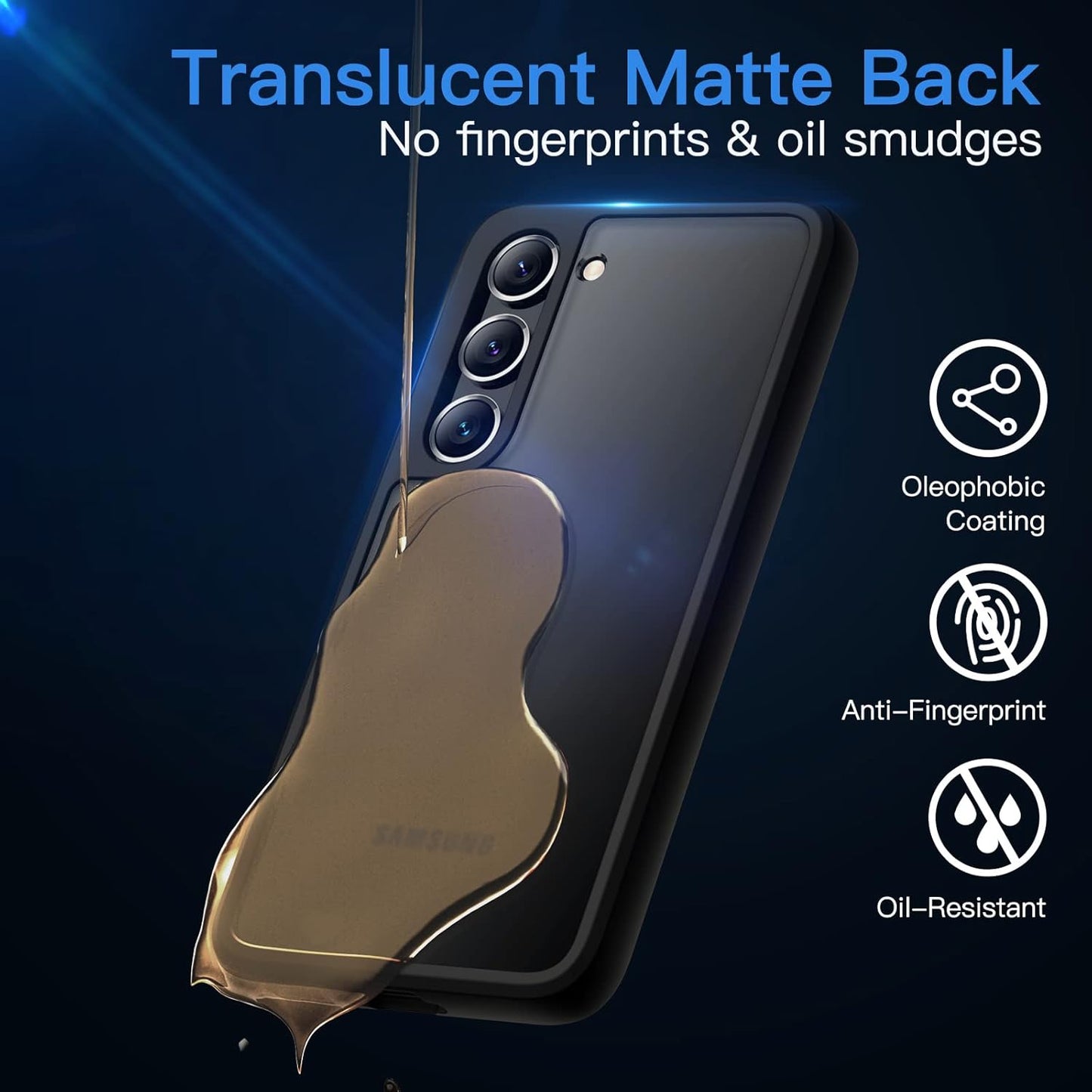 JETech Matte Basic Cases Case for Samsung Galaxy S23 5G 6.1-Inch with 2 NEW