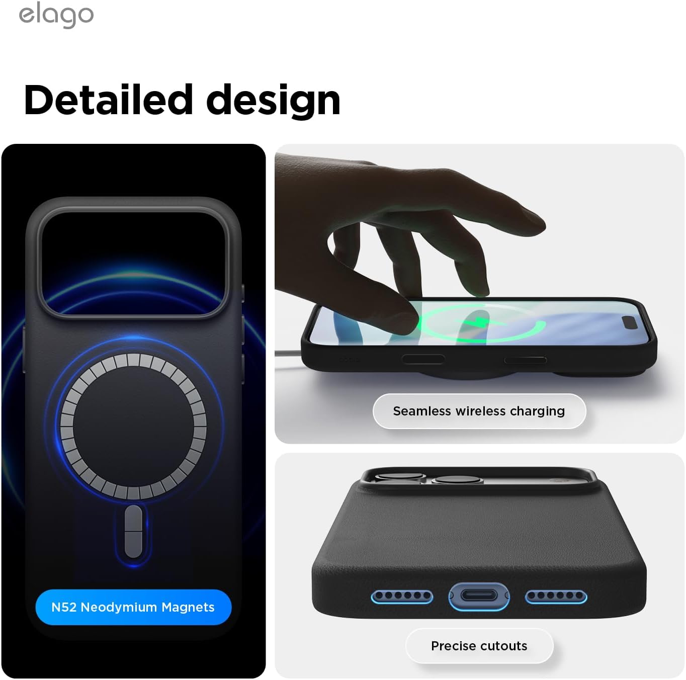 elago Magnetic Rubber Case for iPhone 14 Pro Max 6.9" Basic Protective NEW