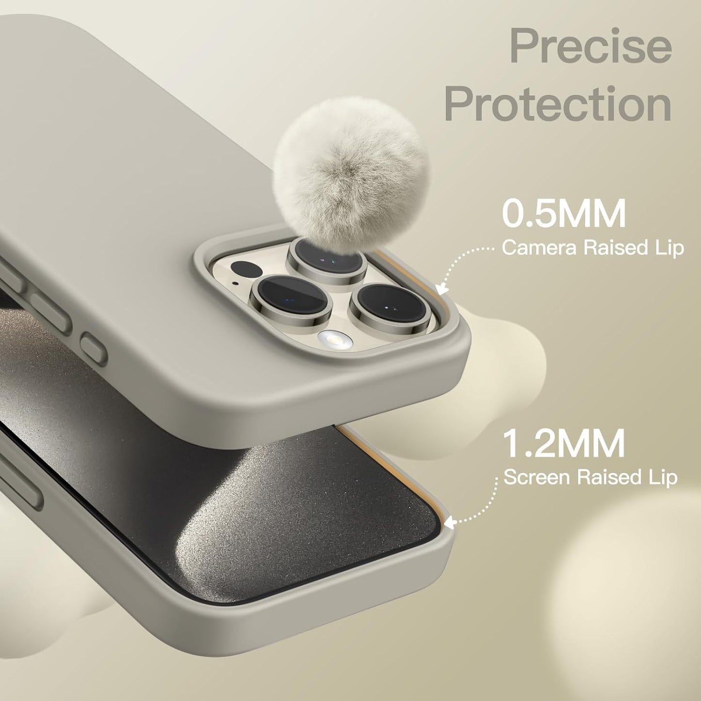 JETech Silicone Basic Cases Case for iPhone 15 Pro 6.1-Inch Soft Touch NEW