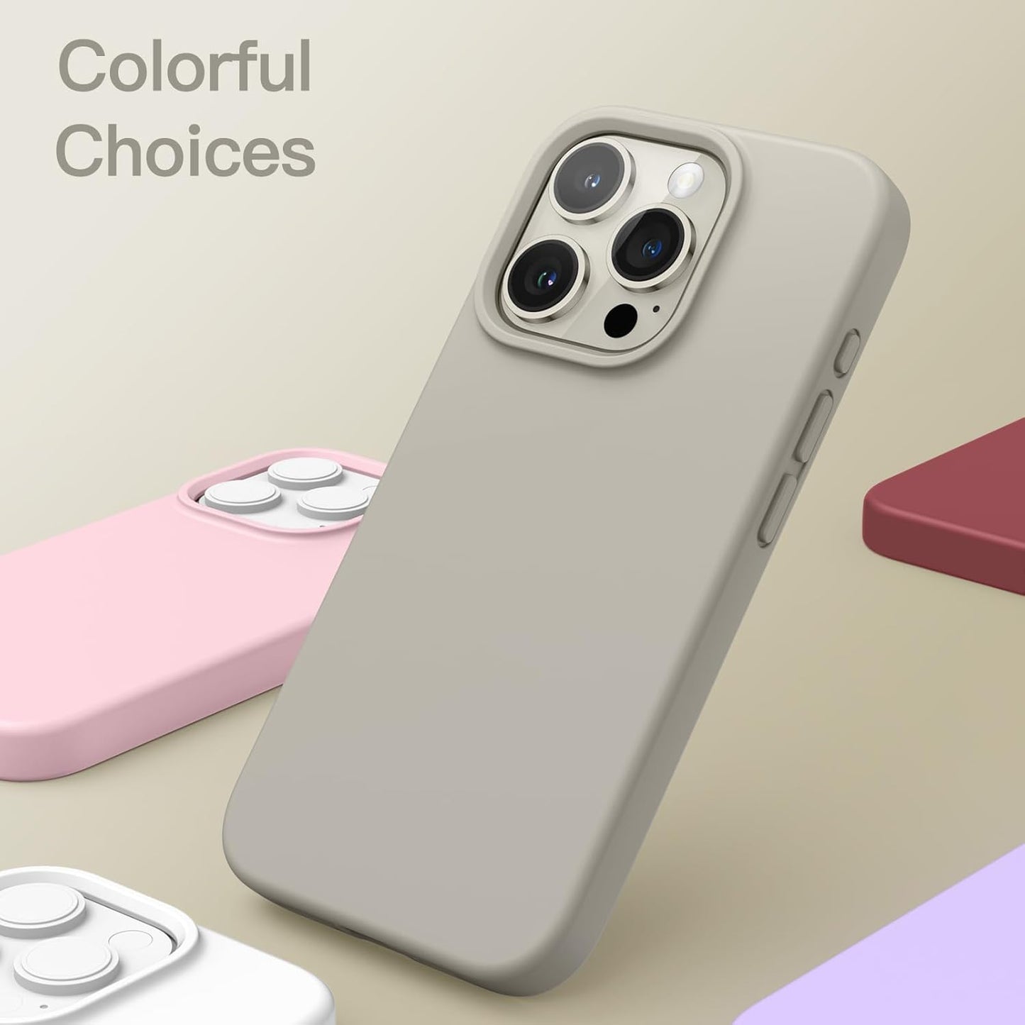 JETech Silicone Basic Cases Case for iPhone 15 Pro 6.1-Inch Soft Touch NEW