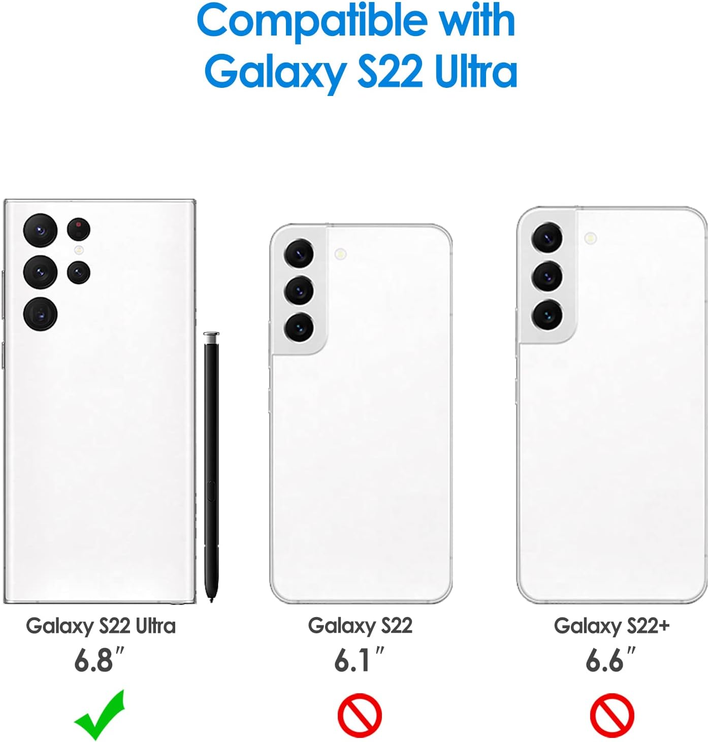 JETech Slim Basic Cases Fit Phone Case for Samsung Galaxy S22 Ultra 5G NEW