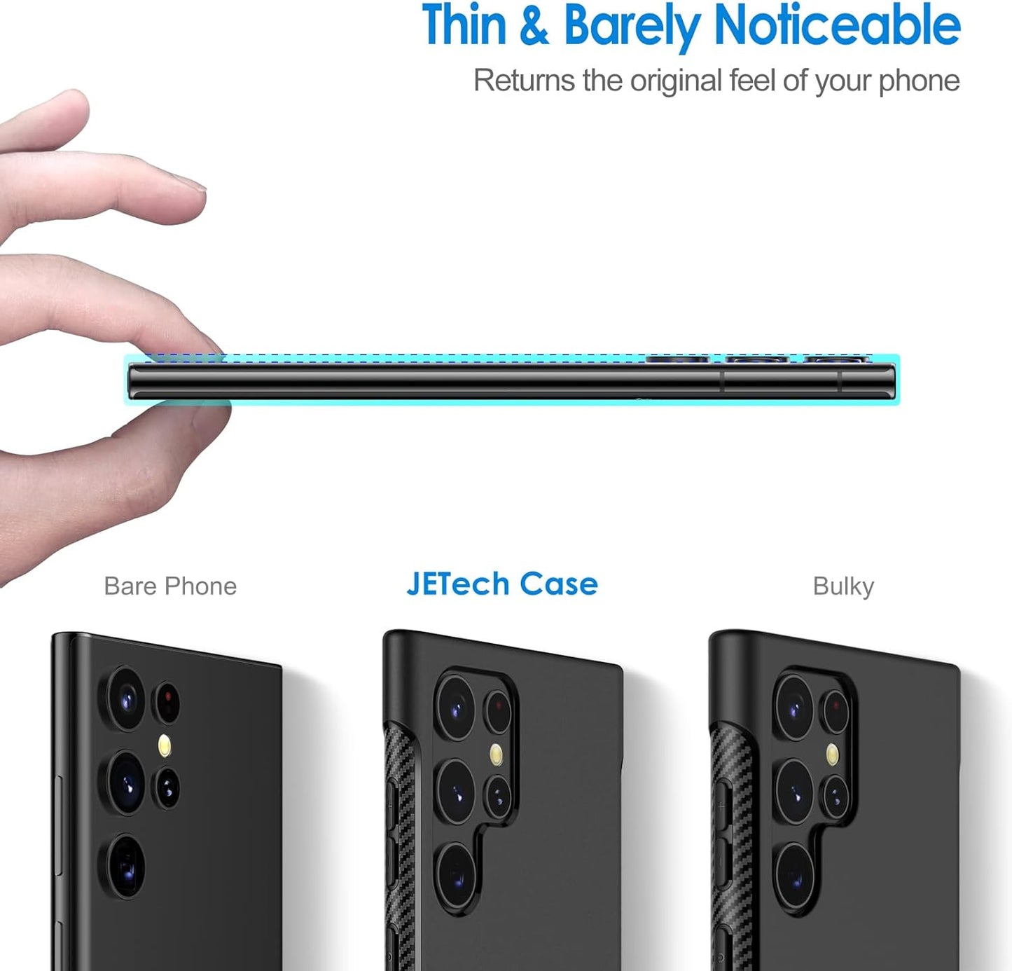 JETech Slim Basic Cases Fit Phone Case for Samsung Galaxy S22 Ultra 5G NEW