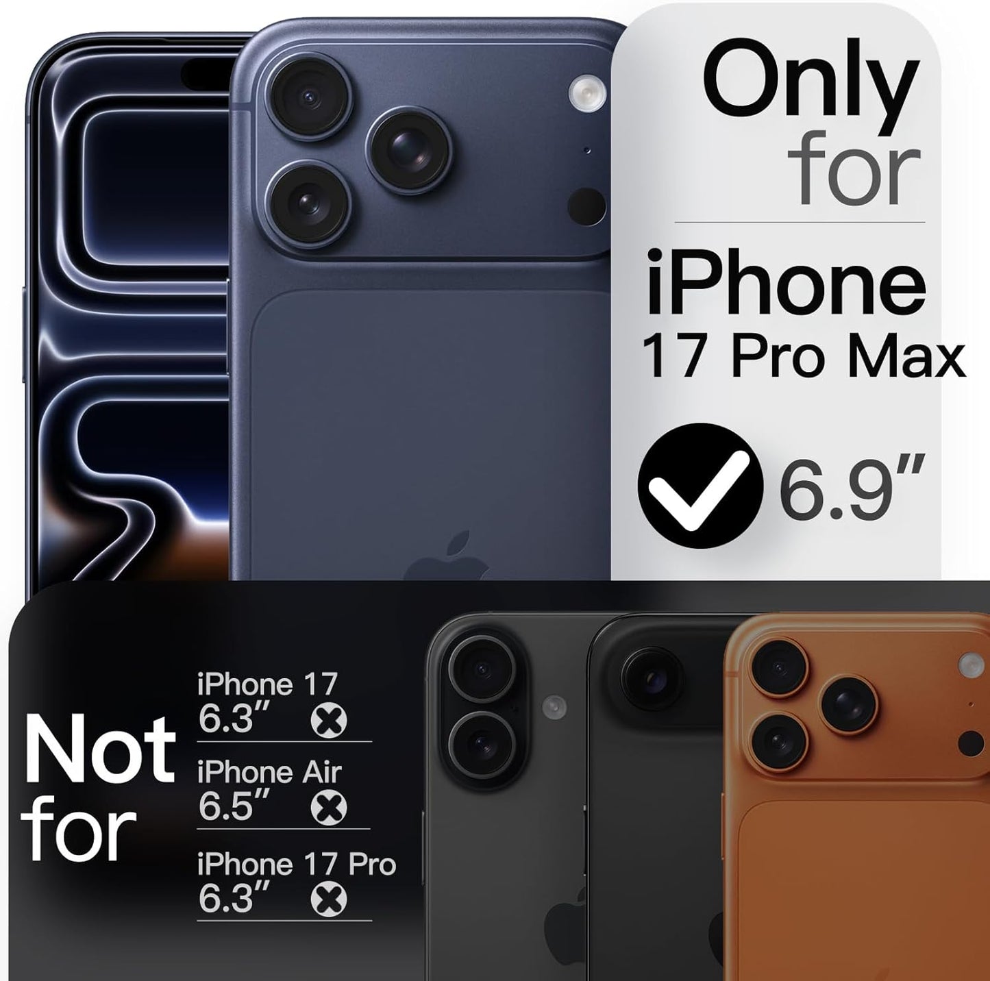 JETech Slim Basic Cases Case for iPhone 17 Pro Max 6.9-Inch Lightweight NEW