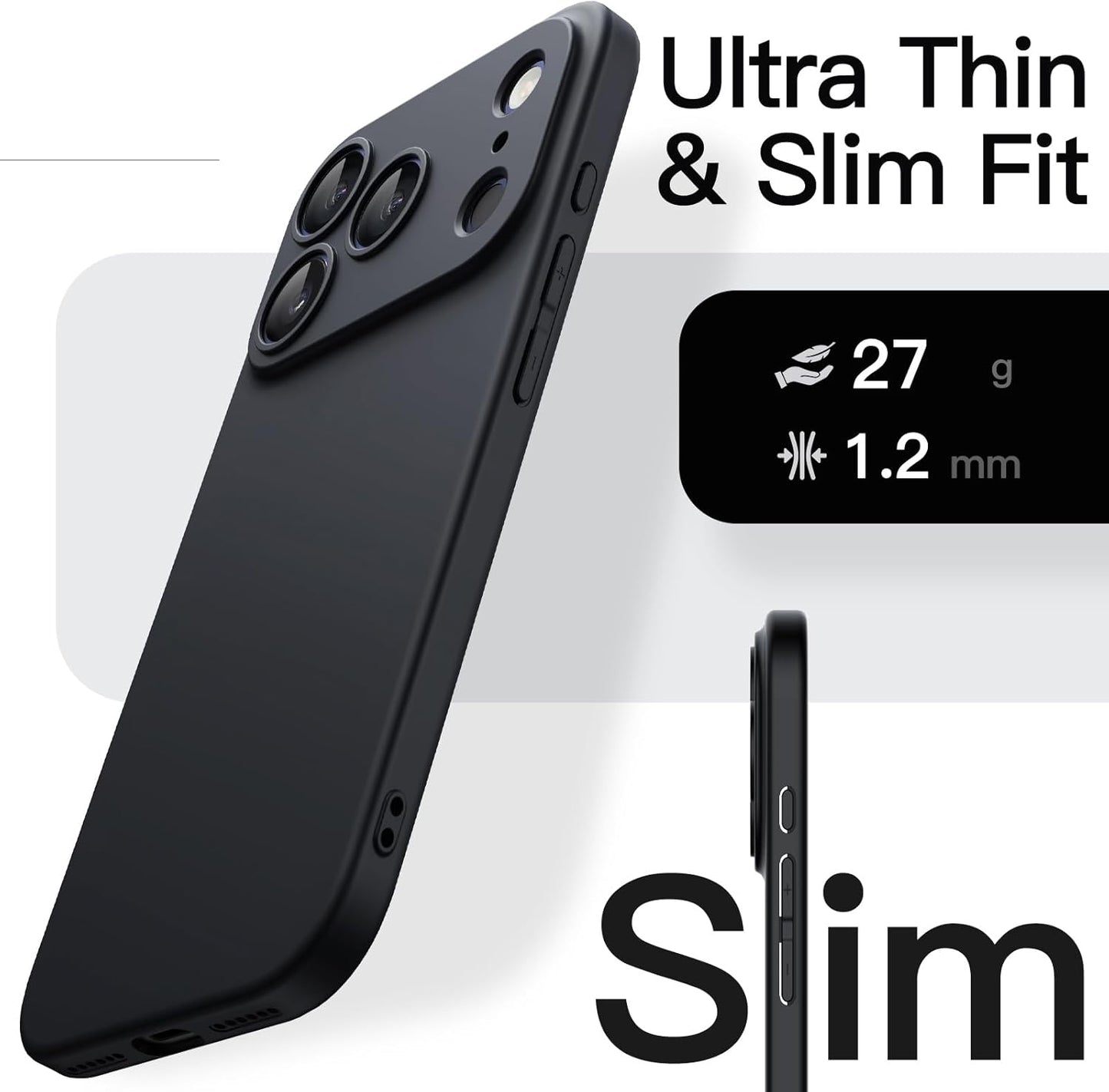 JETech Slim Basic Cases Case for iPhone 17 Pro Max 6.9-Inch Lightweight NEW