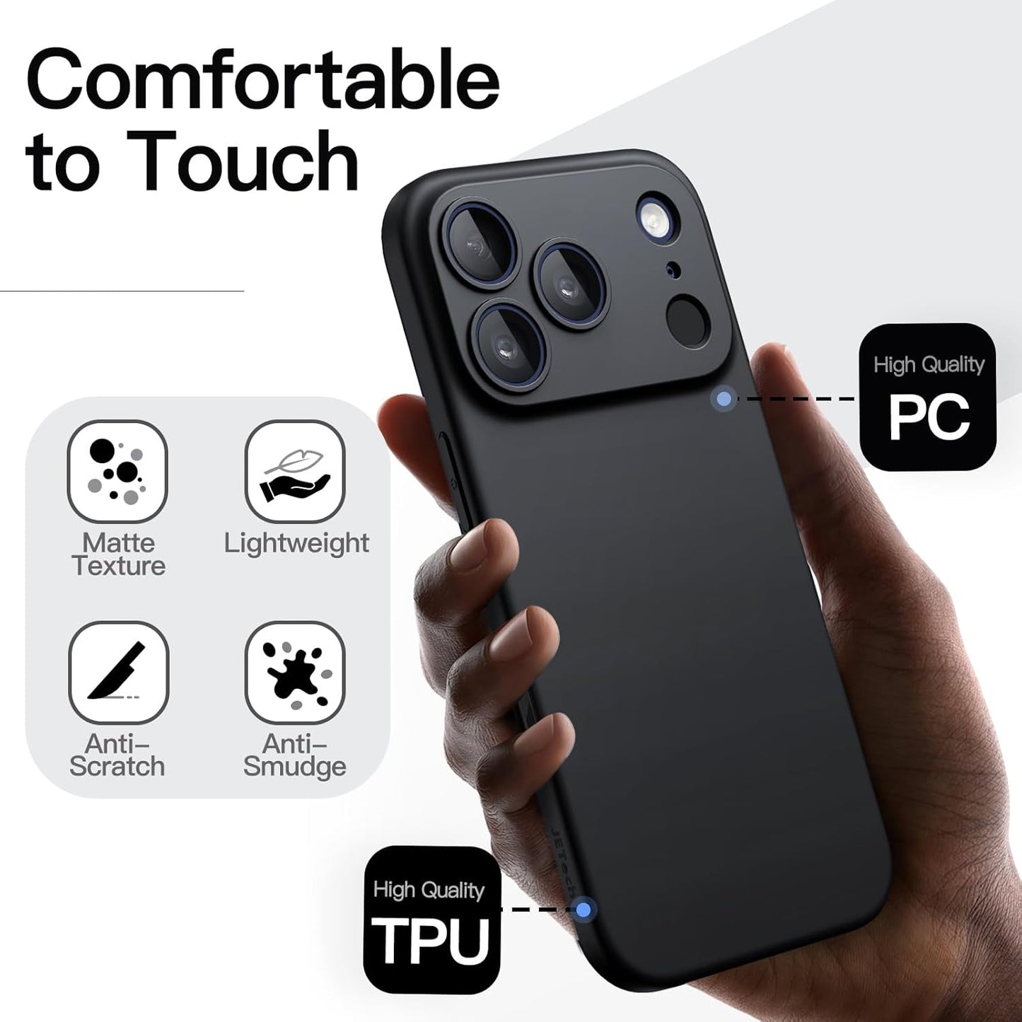 JETech Slim Basic Cases Case for iPhone 17 Pro Max 6.9-Inch Lightweight NEW