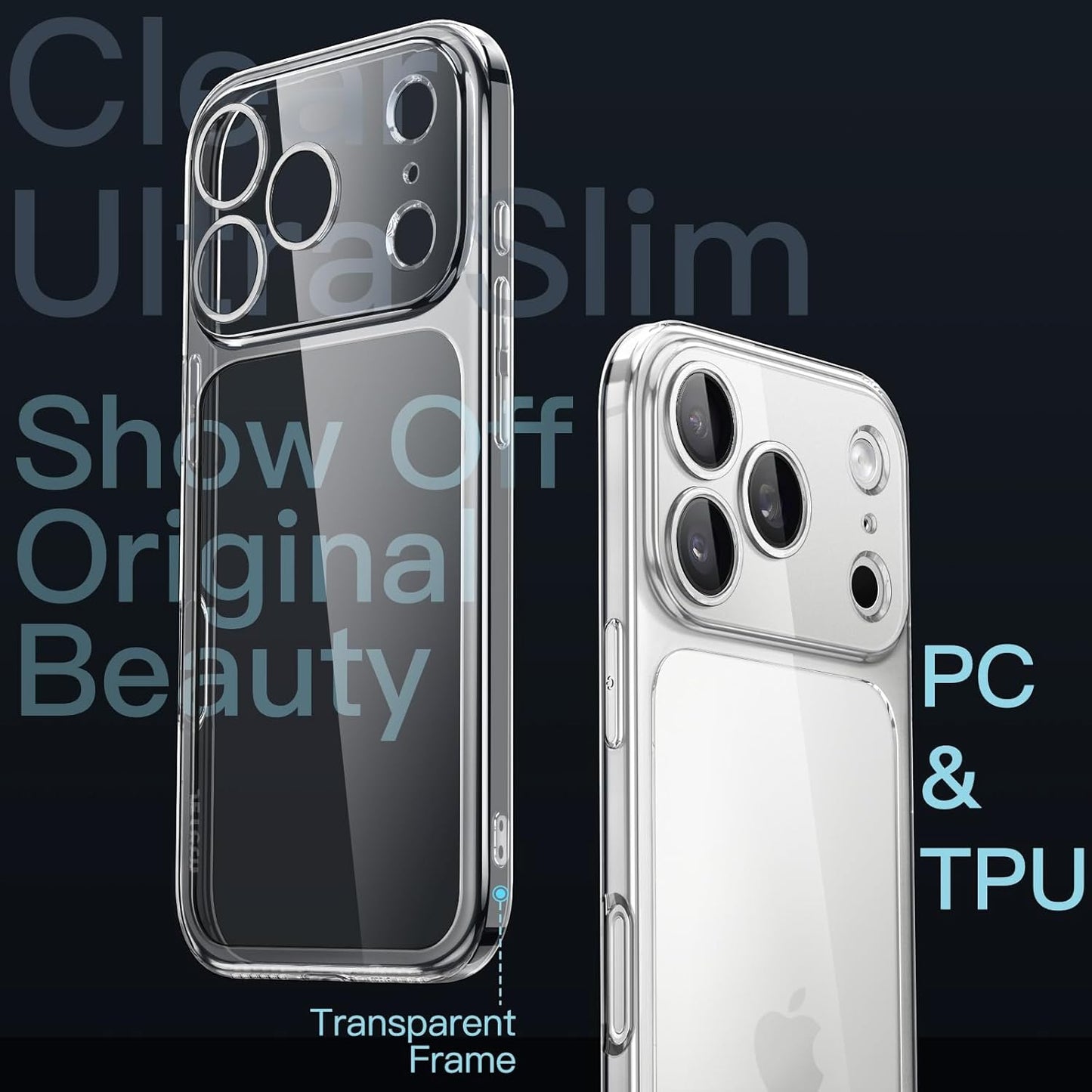 JETech Slim Basic Cases Case for iPhone 17 Pro Max 6.9-Inch with Camera NEW