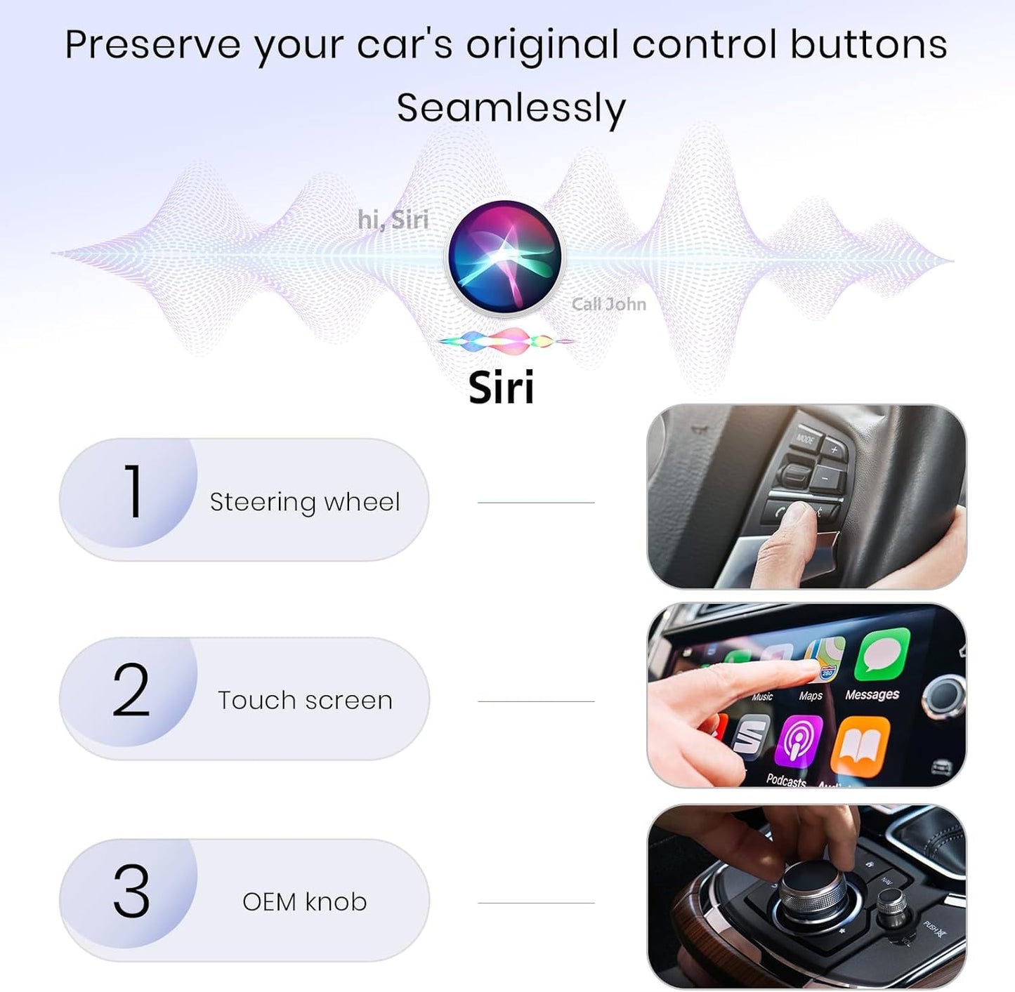 MAILESI Wireless Input Adapters CarPlay Adapter for iPhone - Stable 3s DEMO