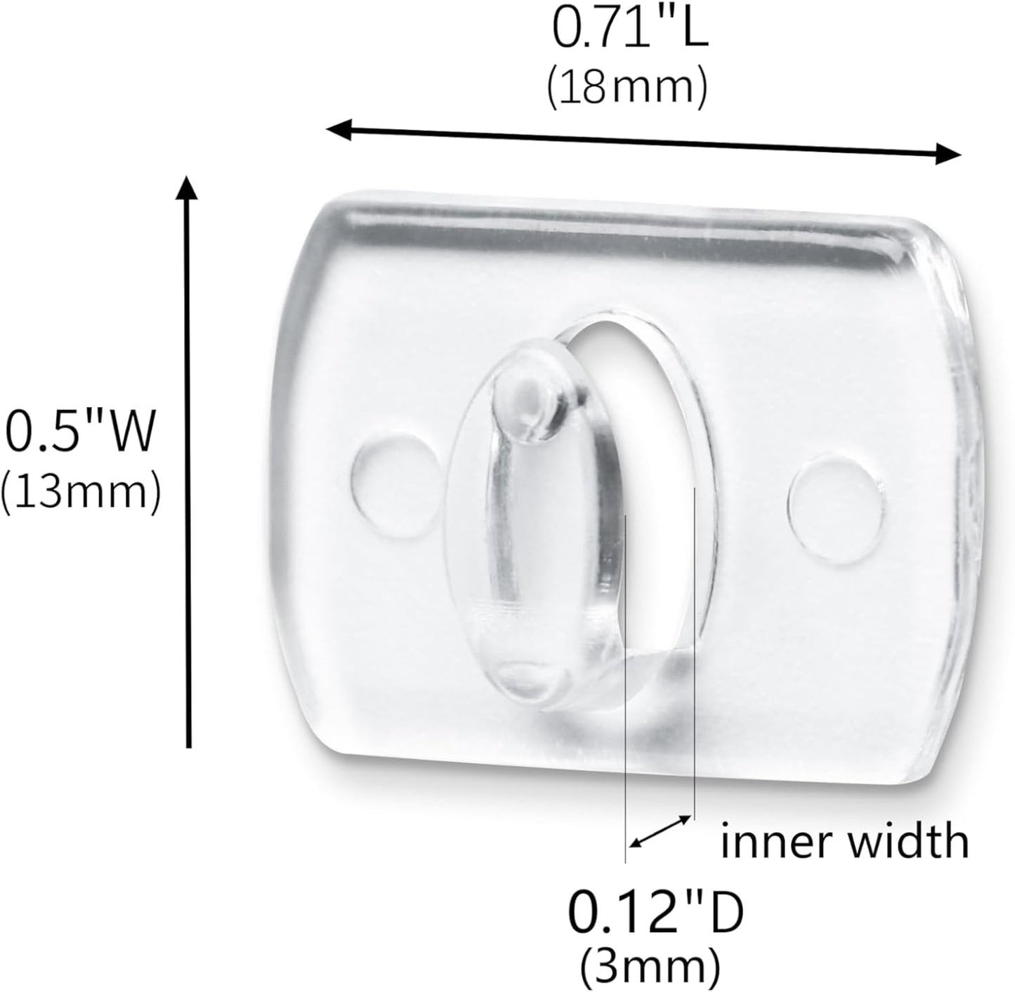 JELLYSUB Indoor Hooks Mini Light Clips with Adhesive Strips, 100 + 120 Clear NEW