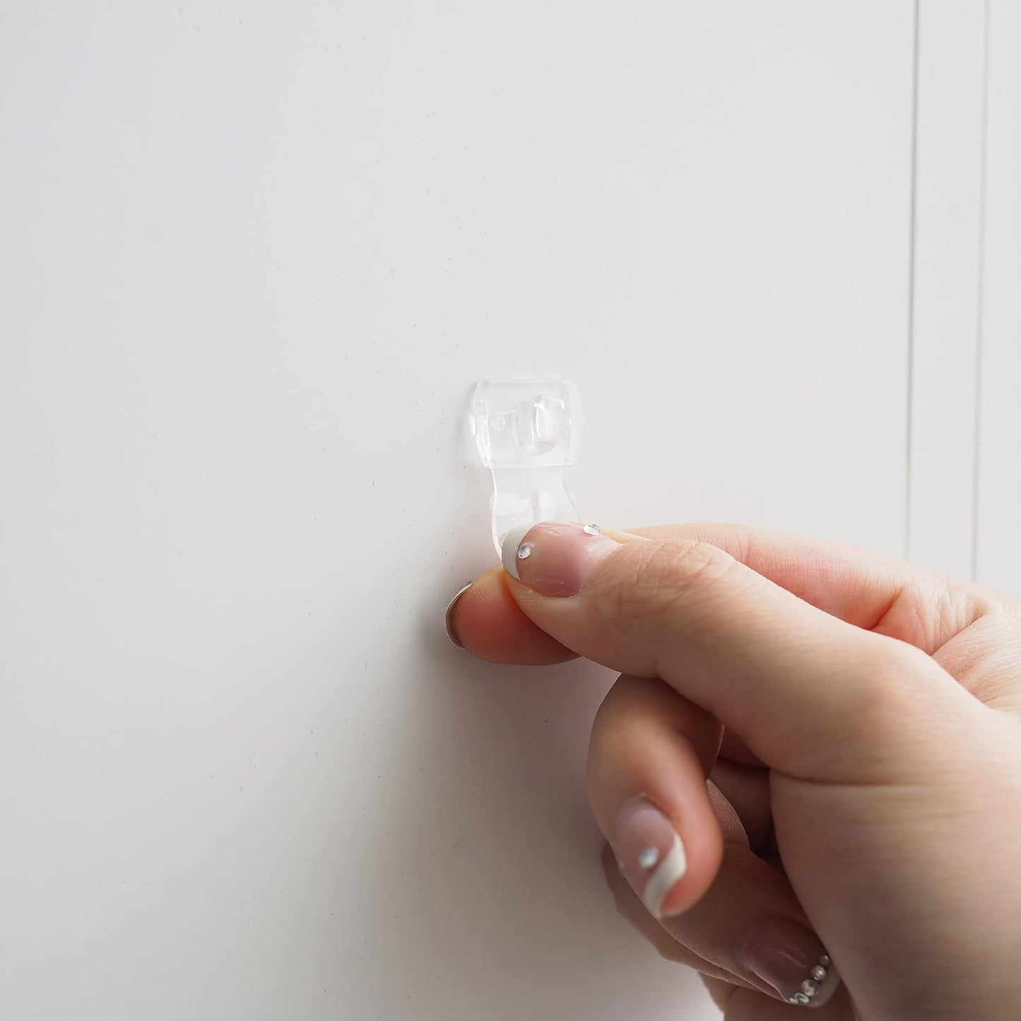 JELLYSUB Indoor Hooks Mini Light Clips with Adhesive Strips, 100 + 120 Clear NEW