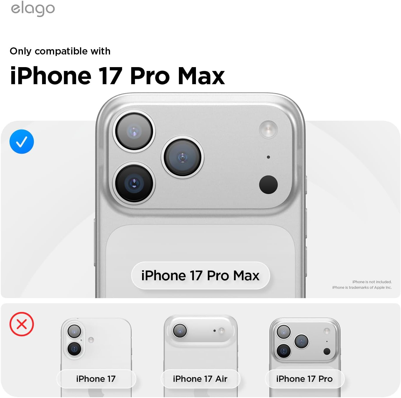 elago Magnetic Basic Cases Silicone iPhone 17 Pro Max 6.9" Case - Jean NEW