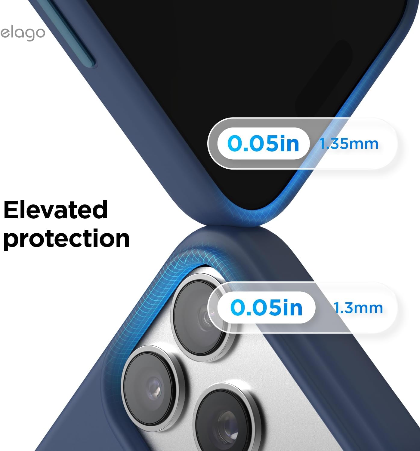 elago Magnetic Basic Cases Silicone iPhone 17 Pro Max 6.9" Case - Jean NEW