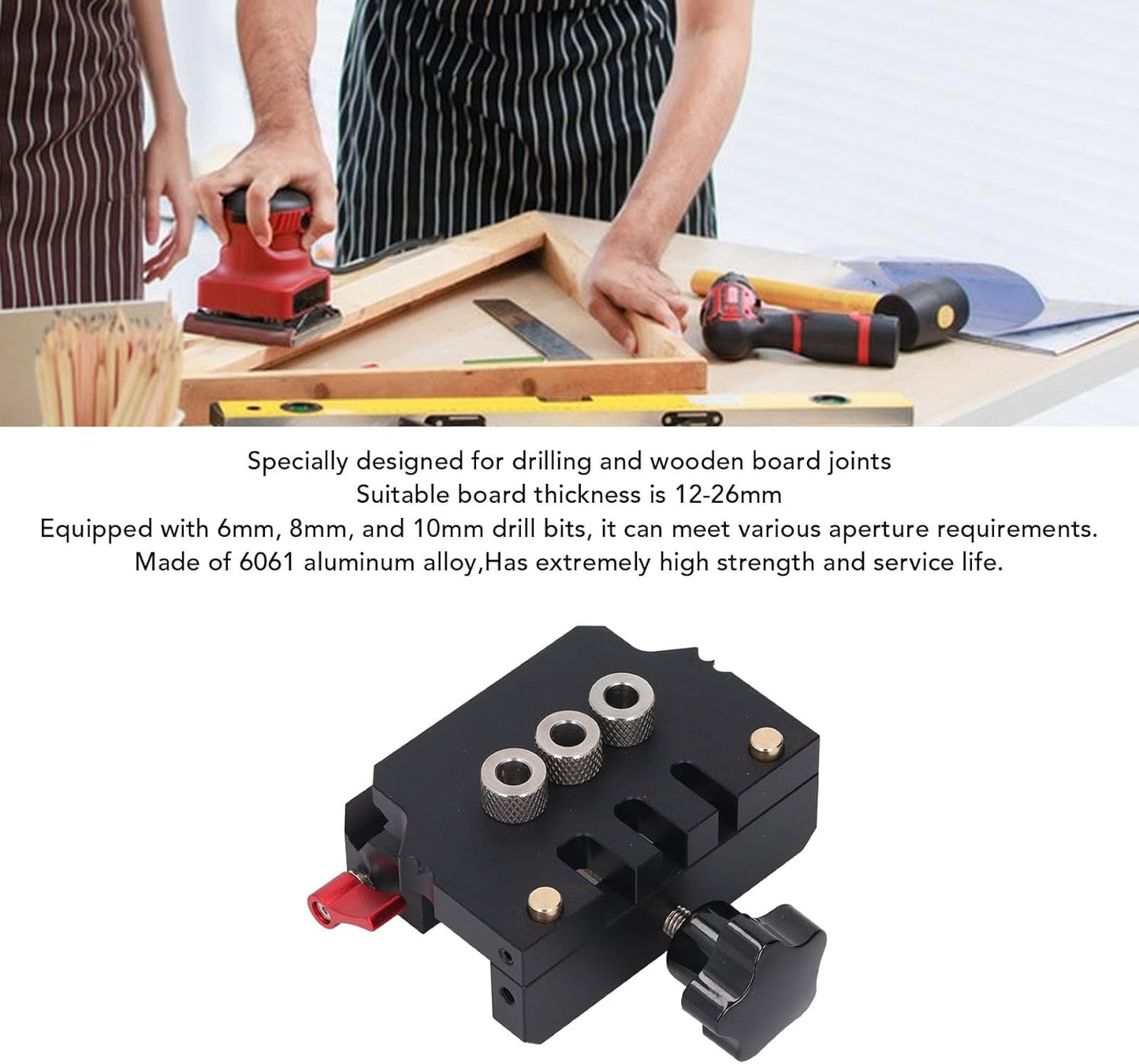 Jiawu Self-Centering Doweling Jig Kit - Drill Straight Holes Accurately DEMO