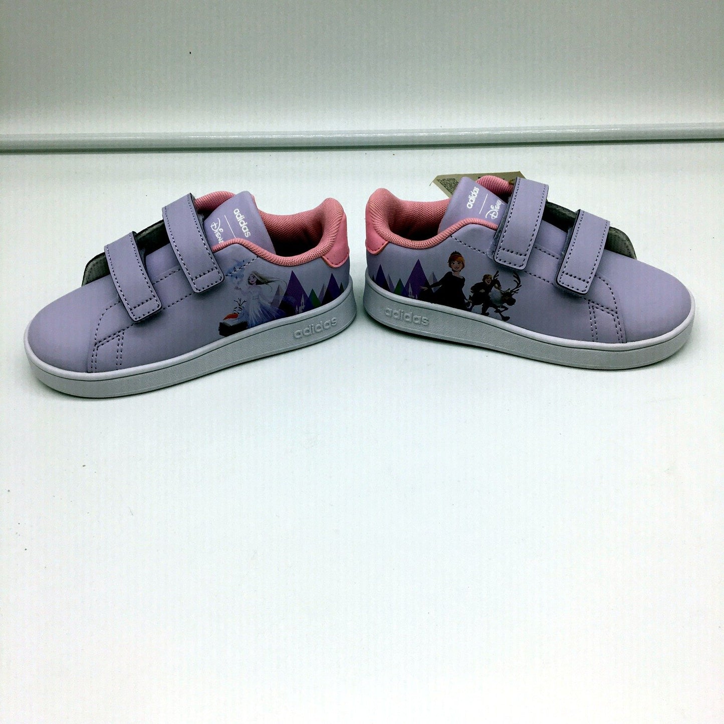 Adidas Girls' Frozen Advantage Purple & Pink Sneakers US 9.5 EU 26.5 NEW