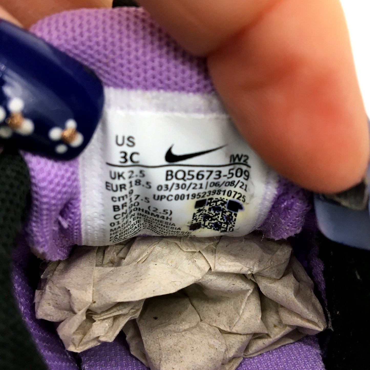 Nike Unisex Revolution 5 Kids Toddler Purple Sneakers Size 3C NEW