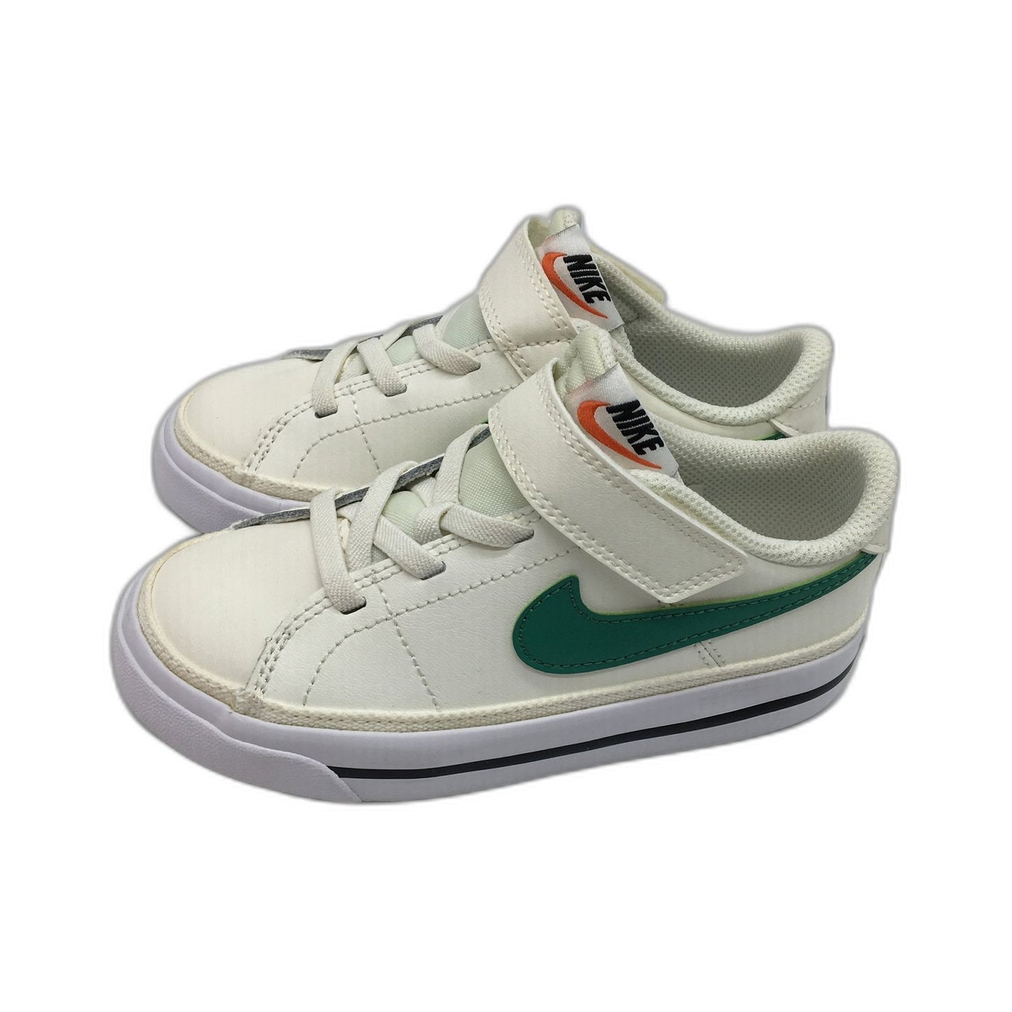 Nike Unisex Court Legacy Sneakers in Sail/Green Noise-Black KIDS Size 9C NEW