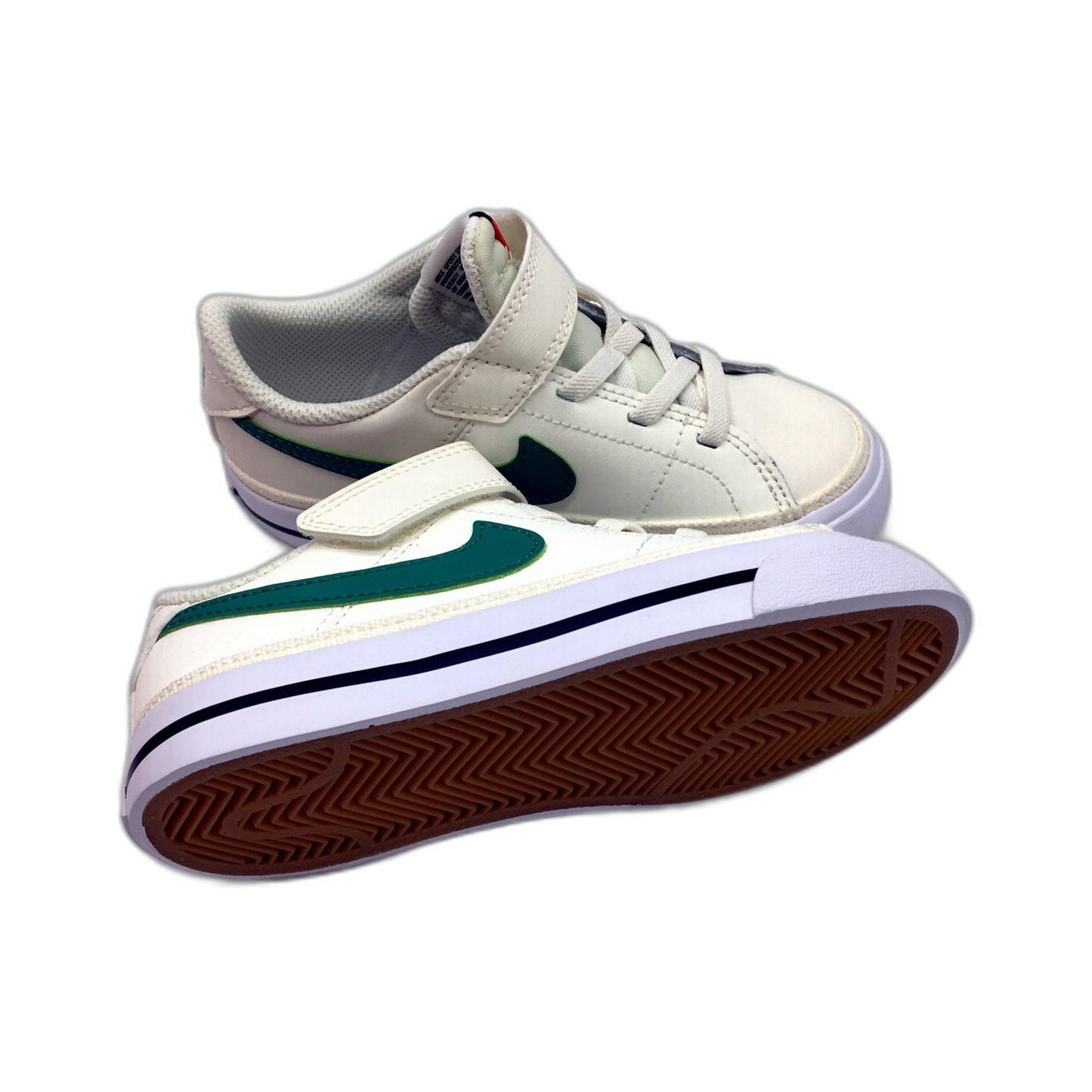 Nike Unisex Court Legacy Sneakers in Sail/Green Noise-Black KIDS Size 9C NEW