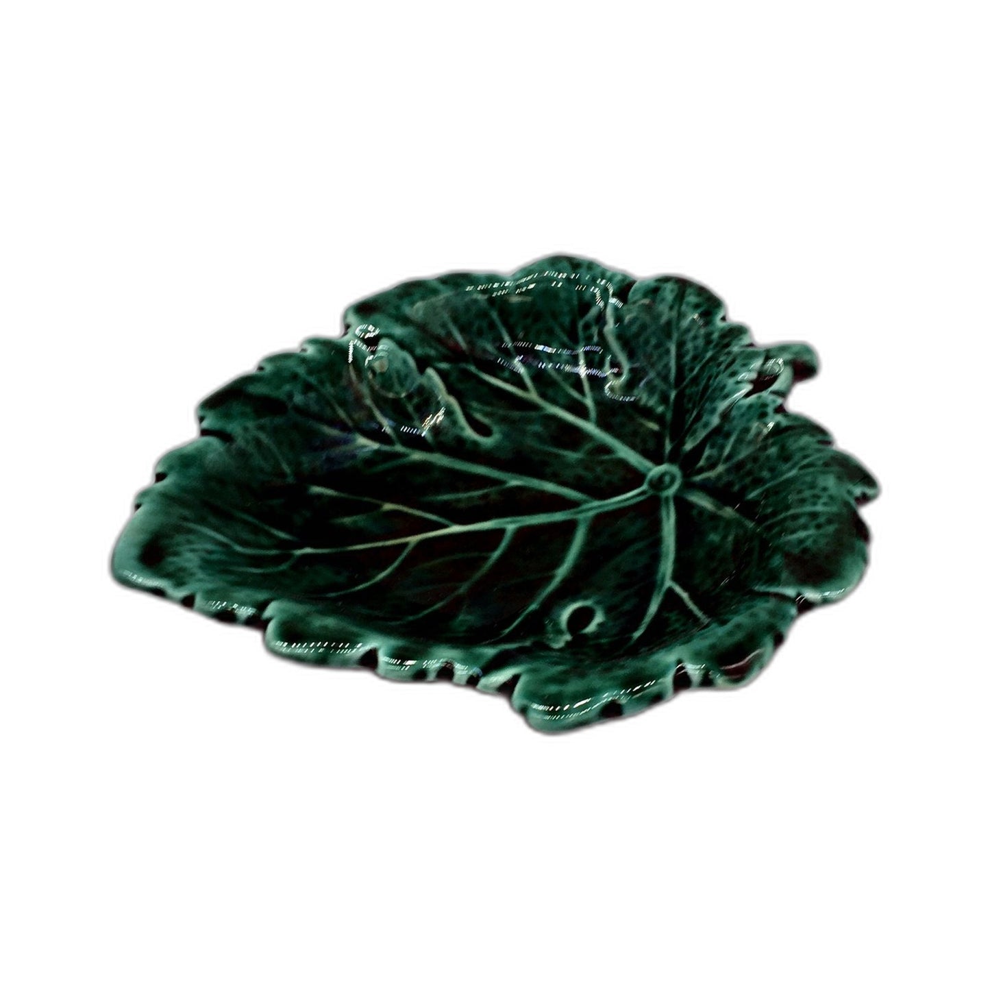 VINTAGE Wedgwood Made In England Green Ceramic Leaf Dish Decorative 