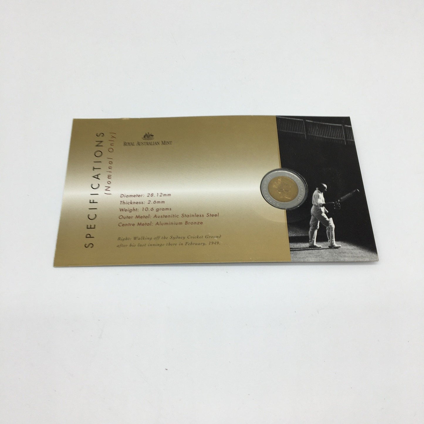 Royal Australian Mint Legends Series Sir Donald Bradman Commemorative Coin 1997