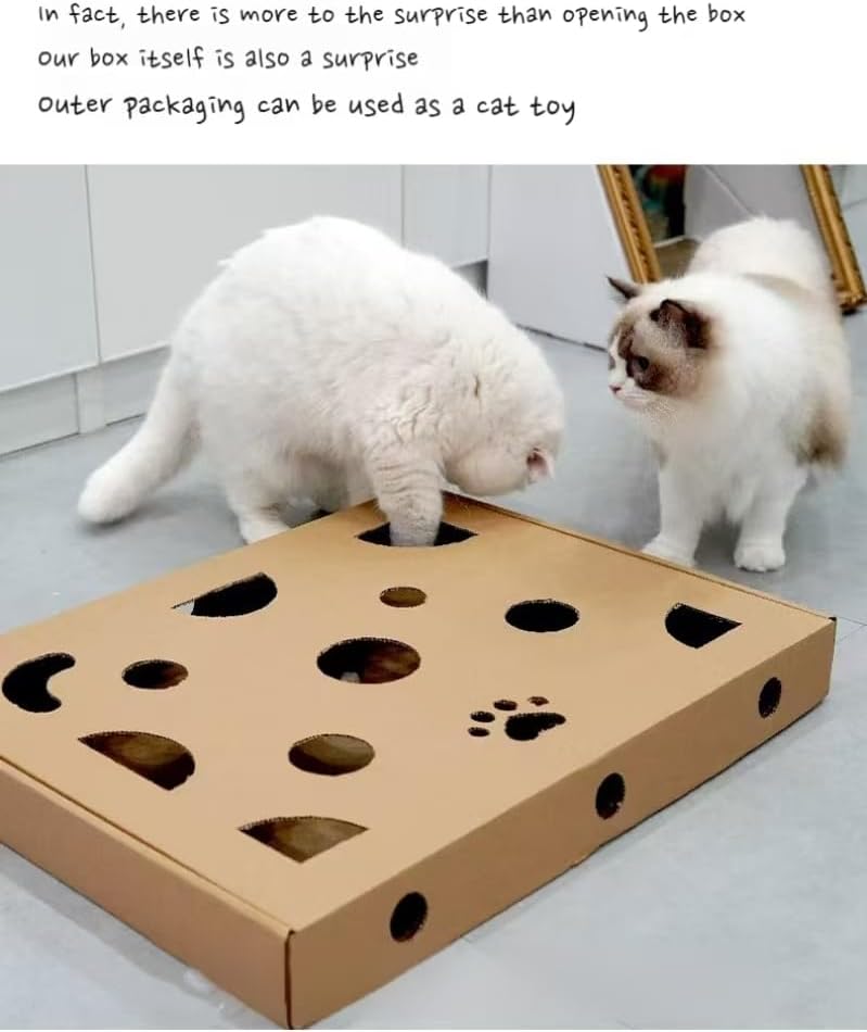 Elegant White Ornate Picture Frame Cat Scratching Pad with Oil Painting NEW