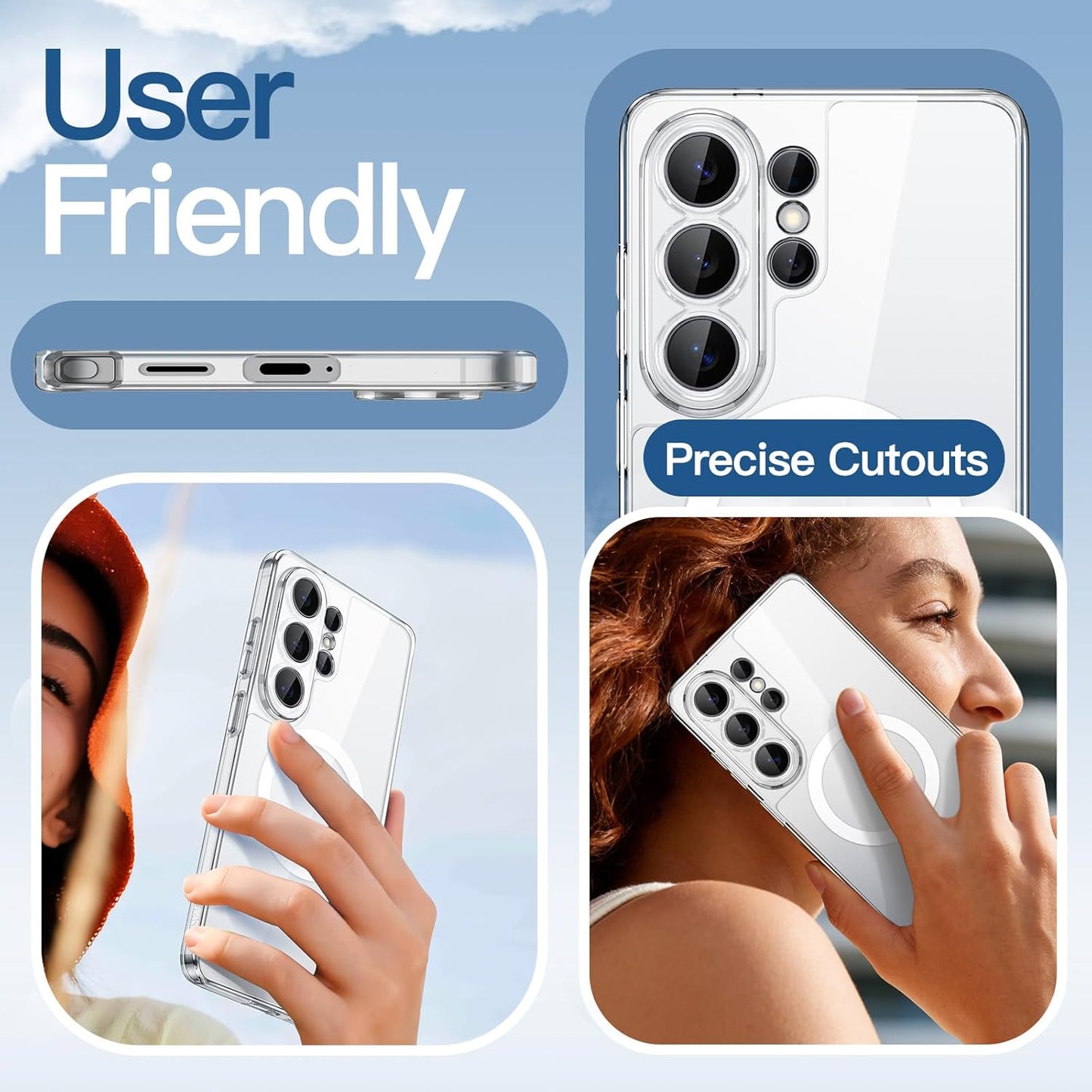 JETech Magnetic Basic Cases Case for Samsung Galaxy S26 Ultra Clear NEW