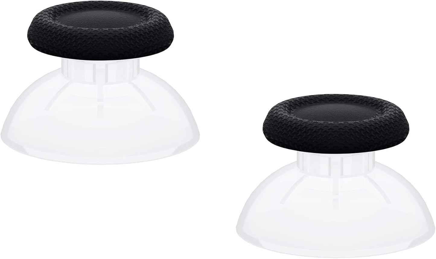 eXtremeRate Black Accessory Kits Clear Dual-Color Replacement Thumbsticks DEMO