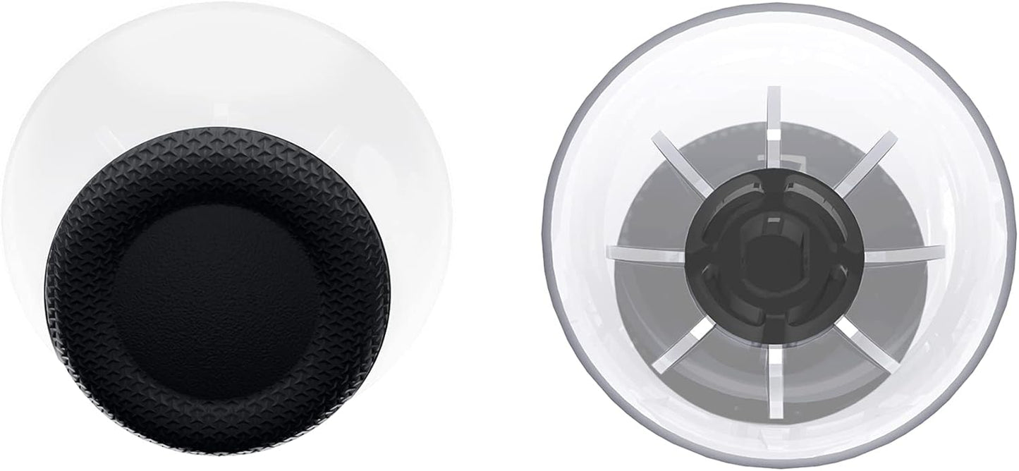 eXtremeRate Black Accessory Kits Clear Dual-Color Replacement Thumbsticks DEMO