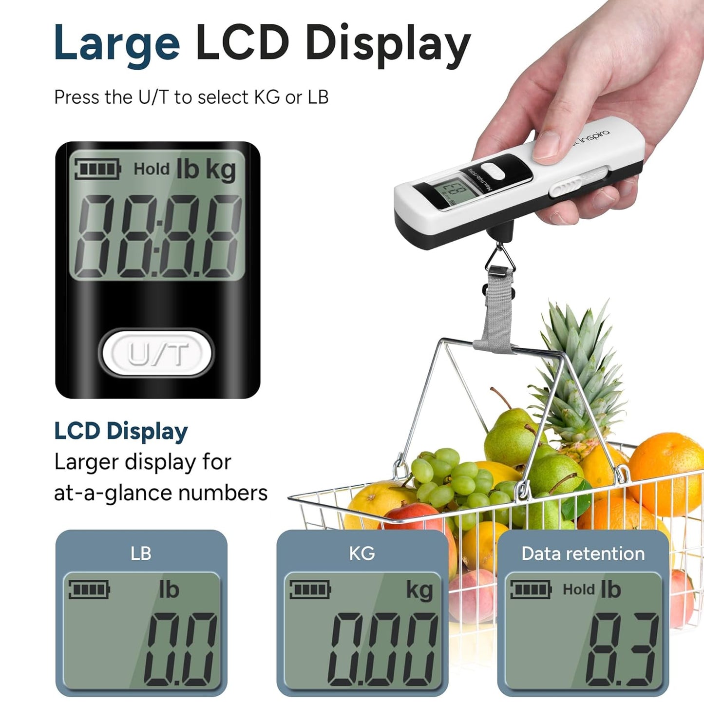travel inspira Portable Luggage Scale Suitcase Weight up to 110 lbs/50 kg NEW