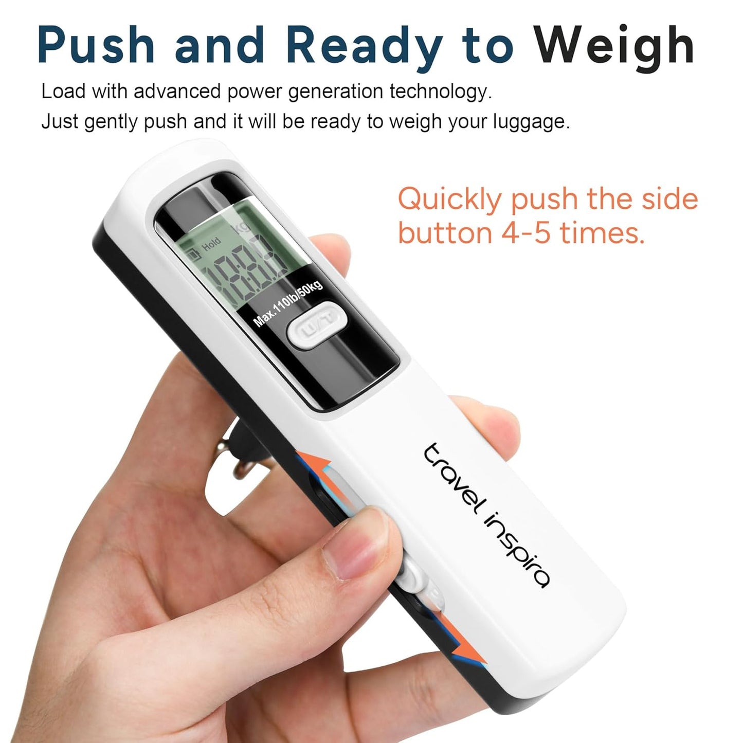 travel inspira Portable Luggage Scale Suitcase Weight up to 110 lbs/50 kg NEW