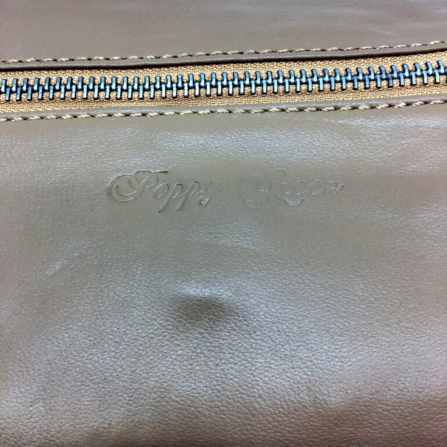 Poppy Green Womens Handcrafted Leather Clutch Wallet in Tan Brown NEW