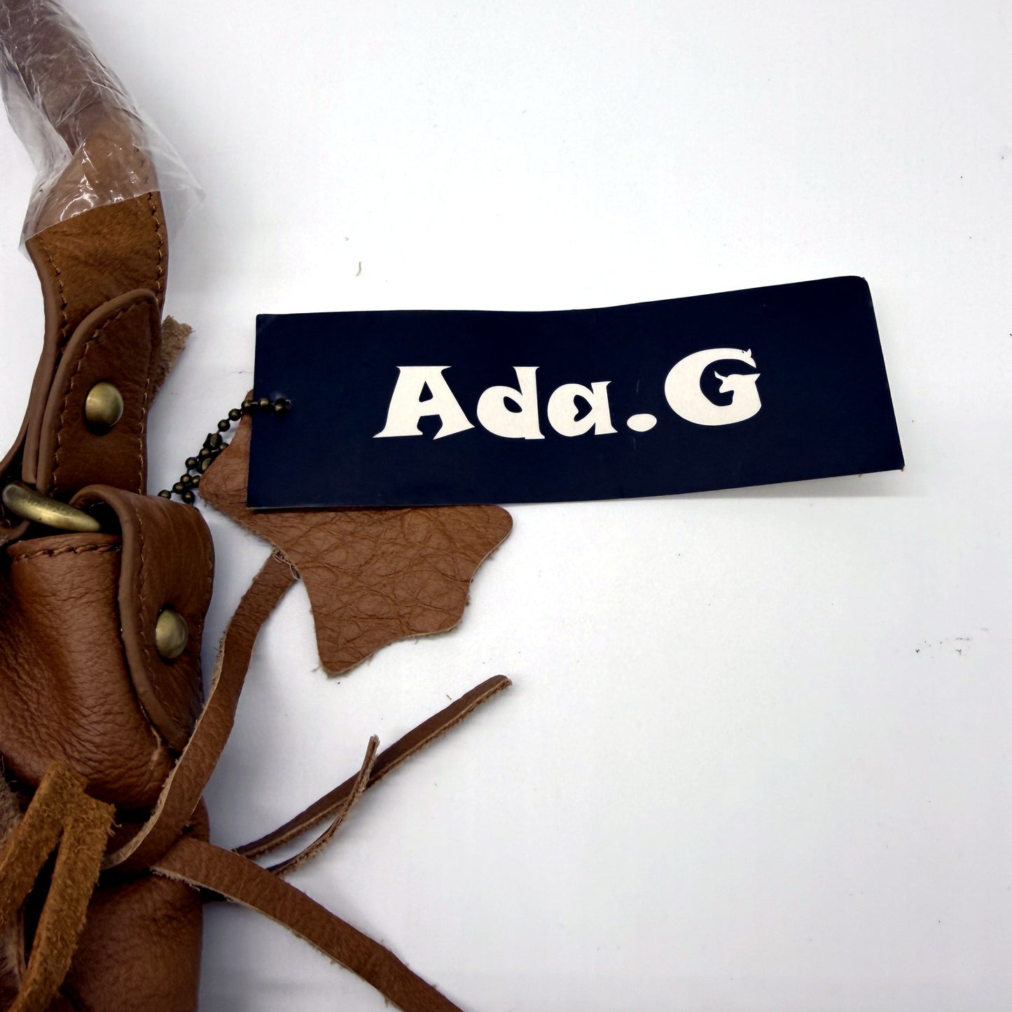 Ada.G Womens Fringe Leather Boho Tote Bag - Stylish Tan Brown Handbag NEW