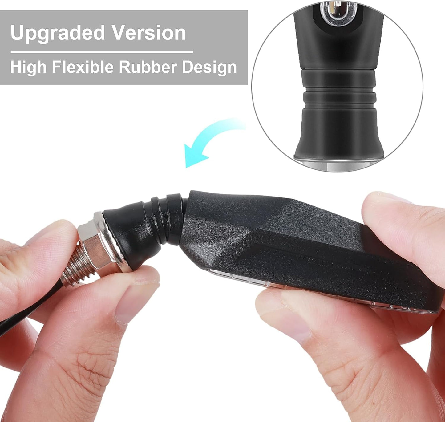 Kinstecks Motorcycle Turn Signal Indicators with Flowing Amber Lights for DEMO