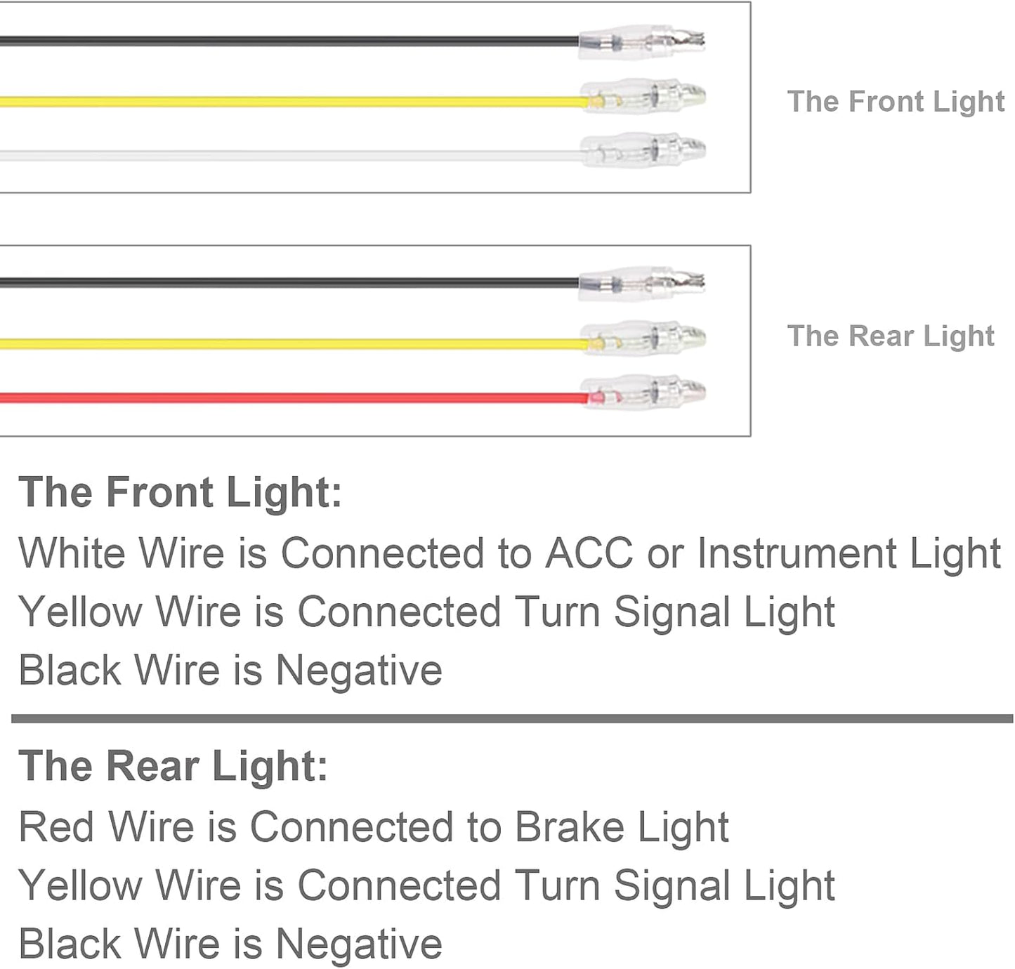 Kinstecks Motorcycle Turn Signal Indicators with Flowing Amber Lights for DEMO