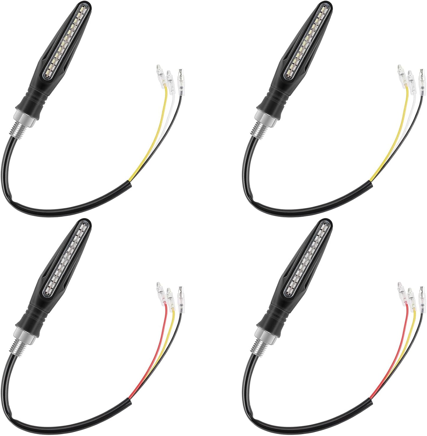 Kinstecks Motorcycle Turn Signal Indicators with Flowing Amber Lights for DEMO