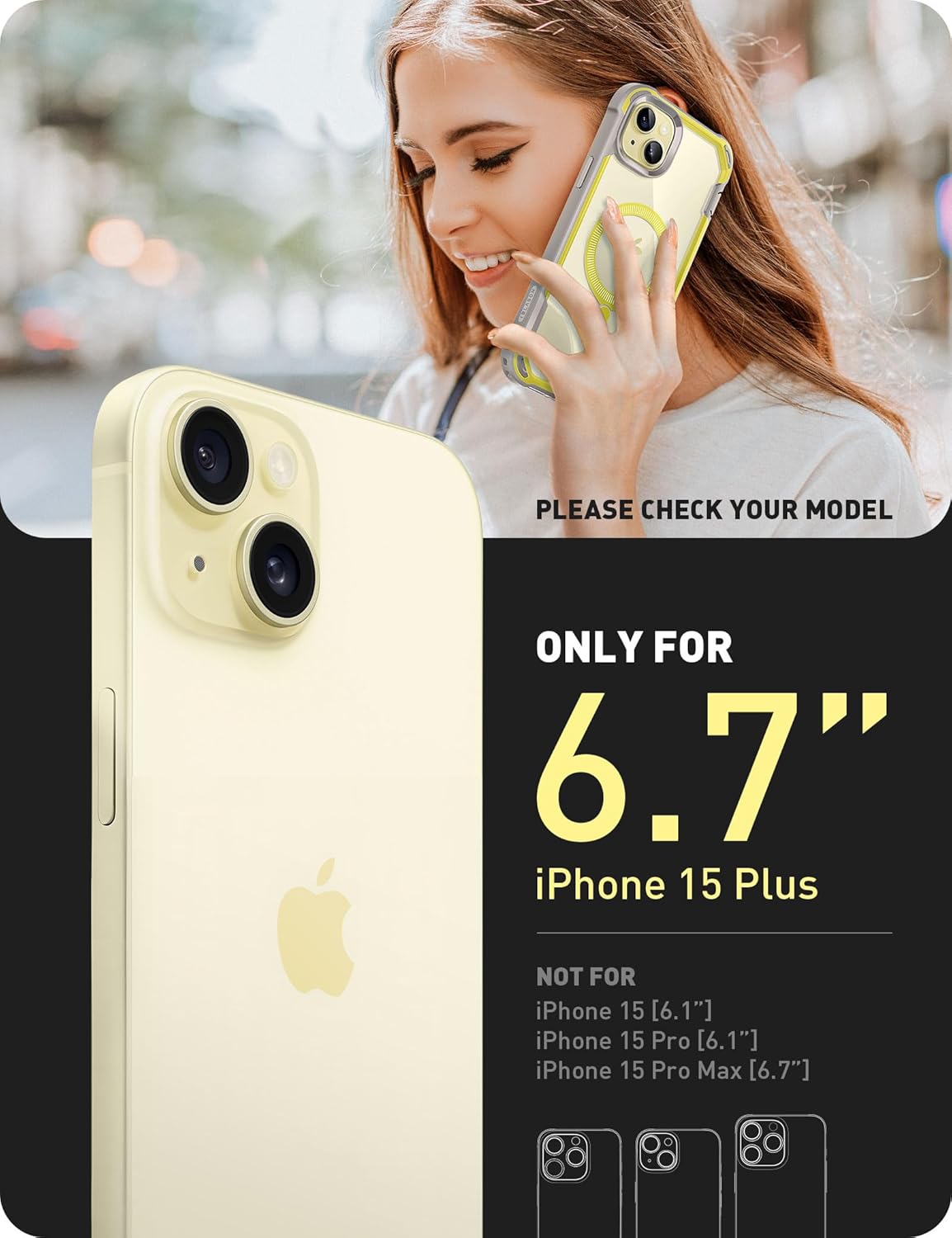 i-Blason Magsafe Compatible Full-Body Protective Case Iphone 15 Plus NEW