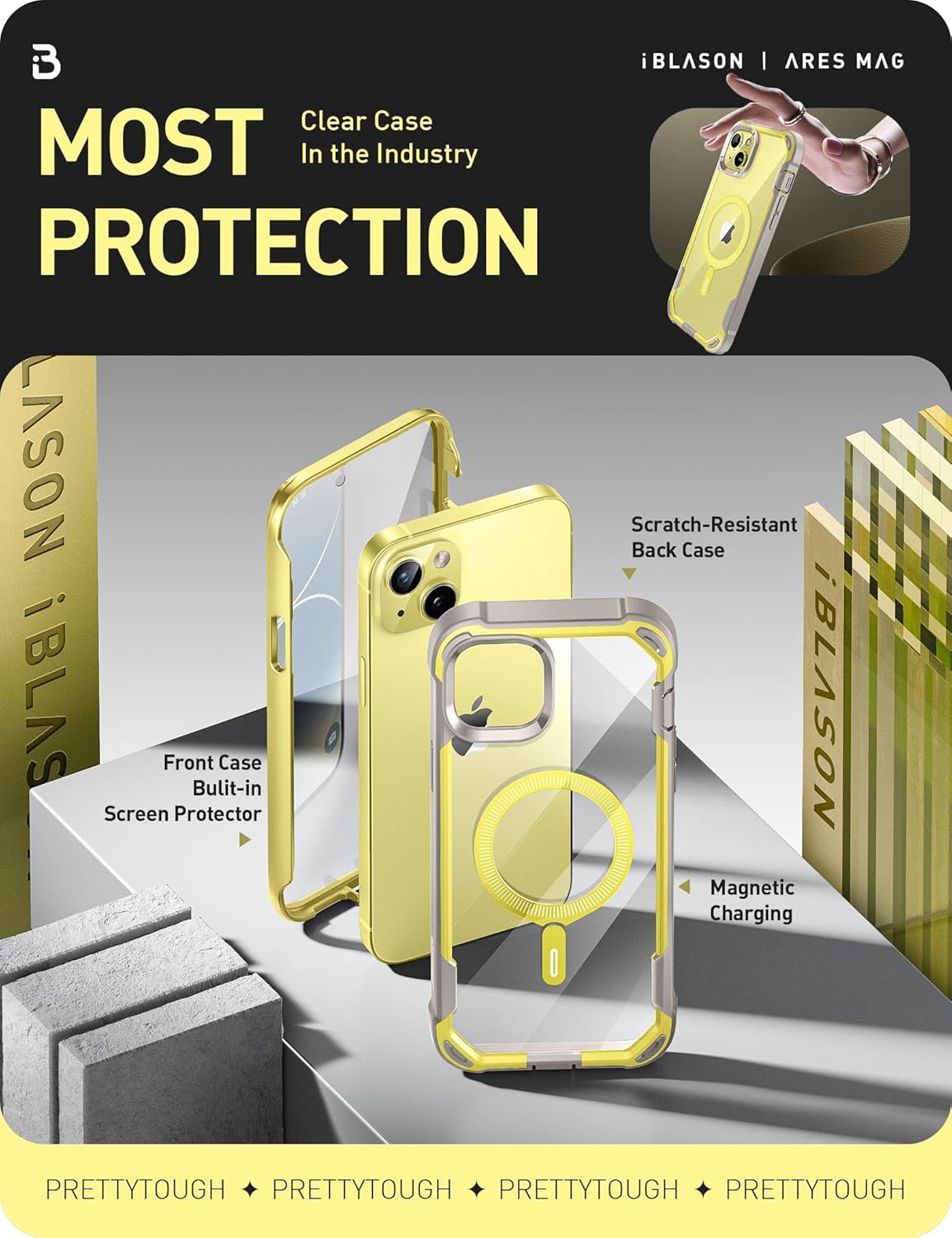 i-Blason Magsafe Compatible Full-Body Protective Case Iphone 15 Plus NEW