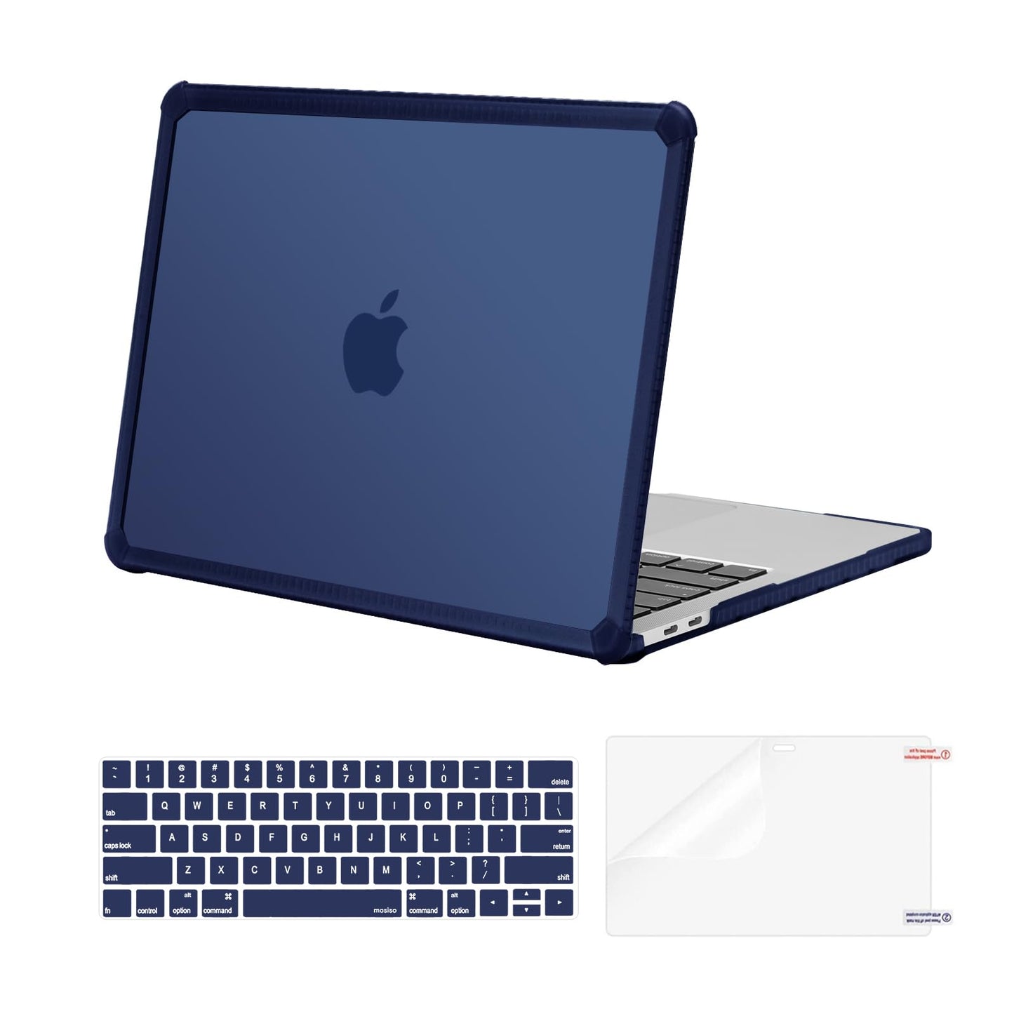 MOSISO Navy Blue Hard Shell Case for MacBook Pro 13 inch Laptop Protective NEW