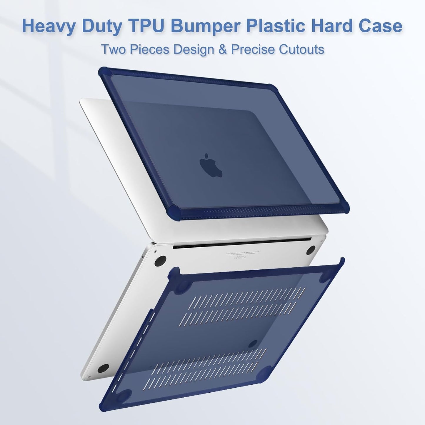 MOSISO Navy Blue Hard Shell Case for MacBook Pro 13 inch Laptop Protective NEW