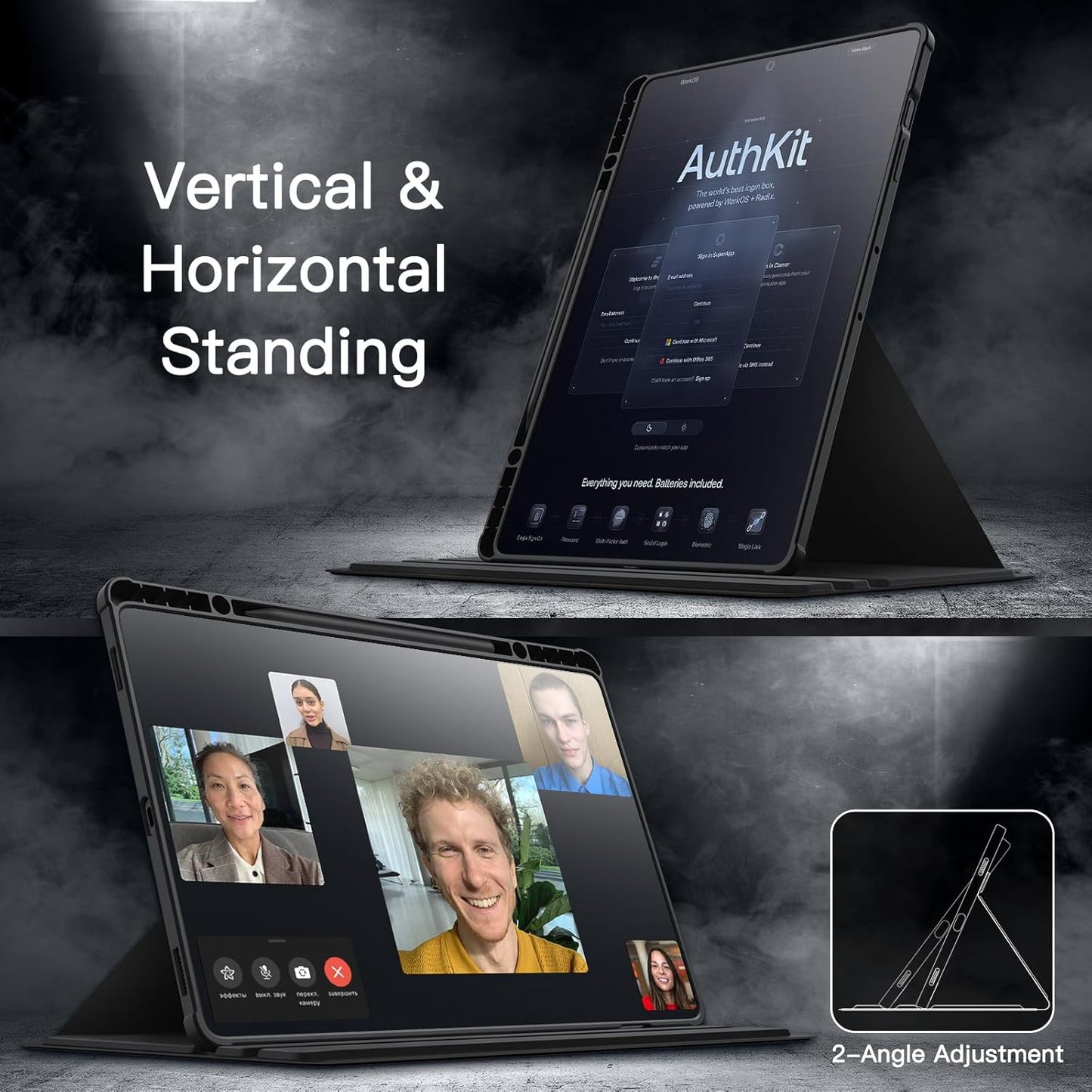 JETech Rotating Cases Protective Case for Samsung Galaxy Tab S10+ S9 FE+ NEW