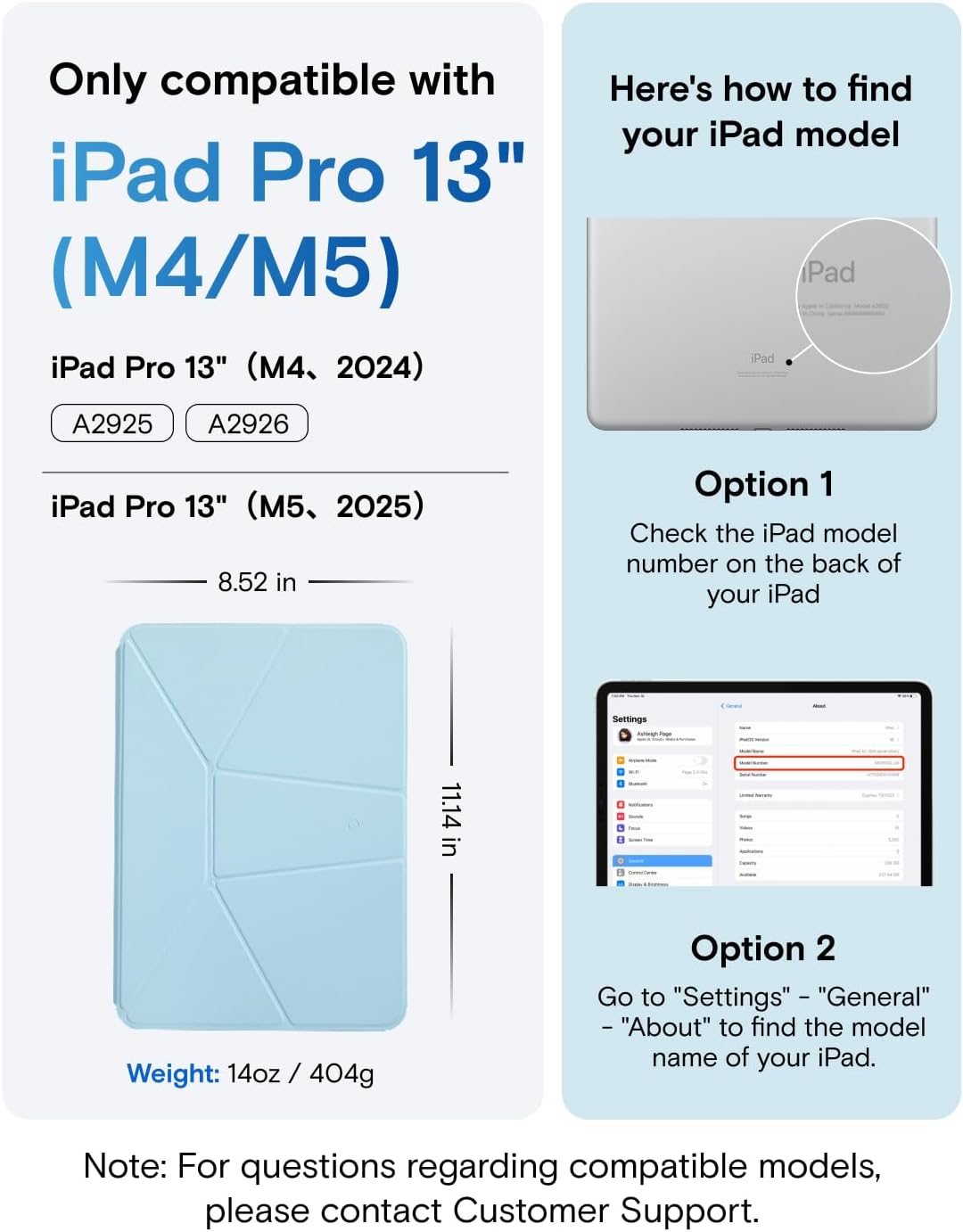 MOFT Slim Cases Magnetic Folio Case for iPad Pro 13-inch Soothing Mist x NEW