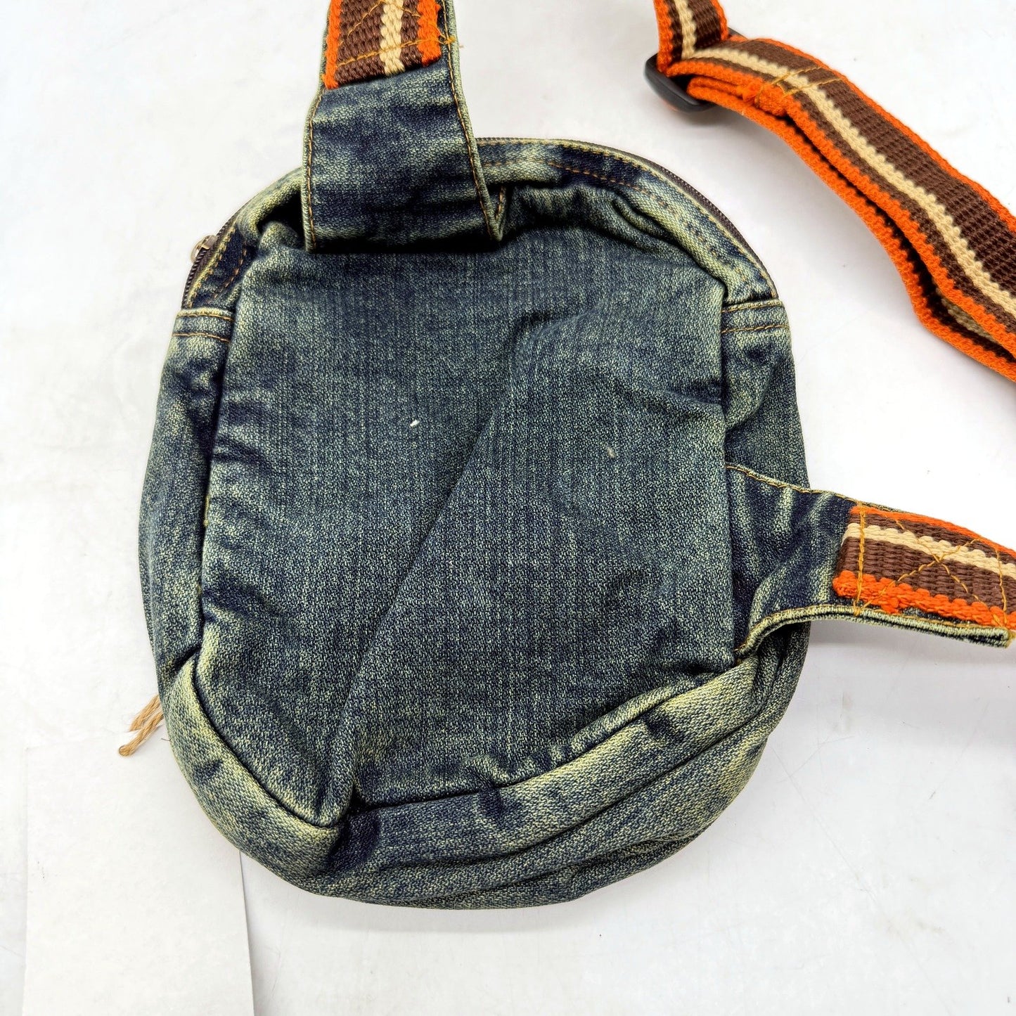Amigo Denim House Crossbody Bag Small Casual Faded Blue Purse Size Small NEW