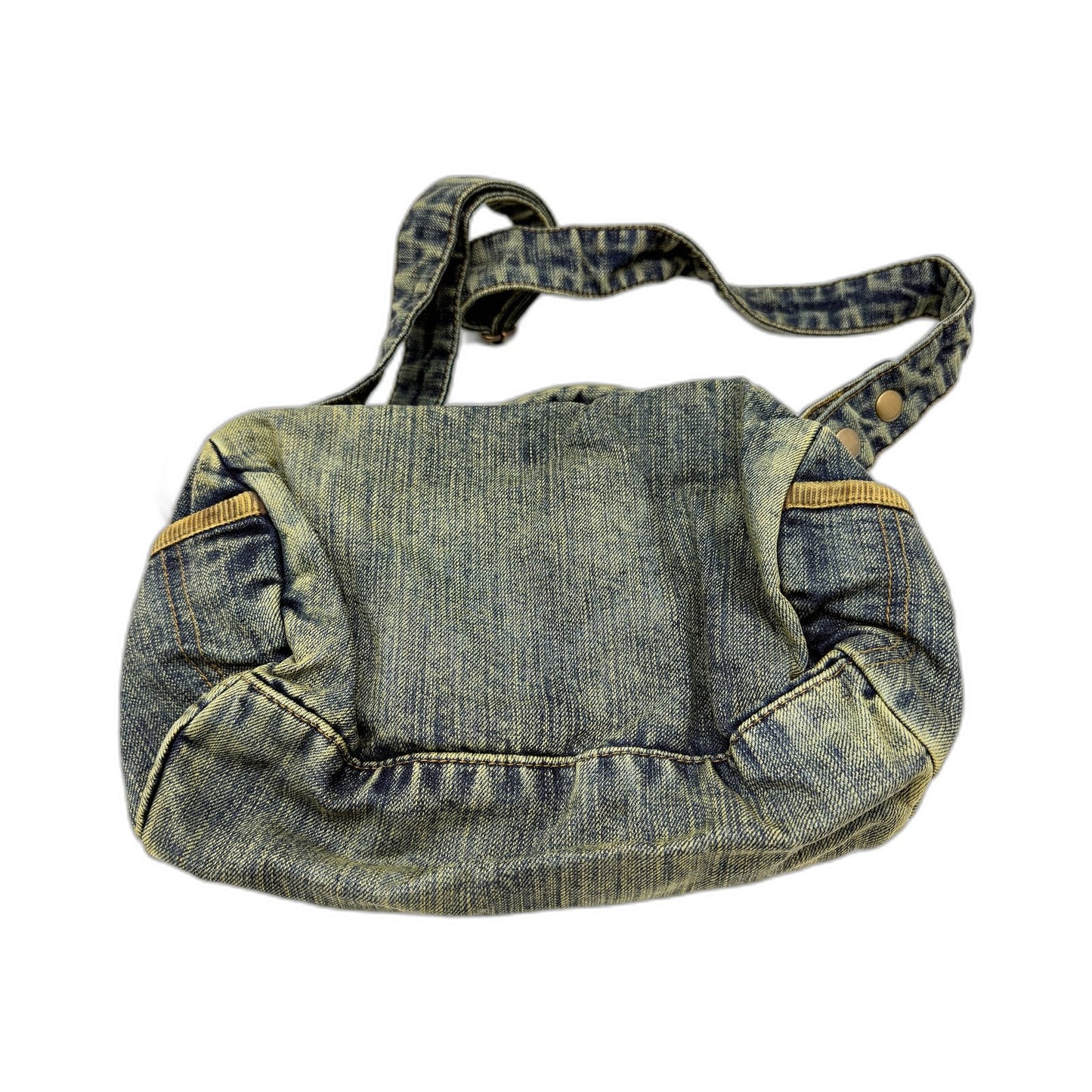 Amigo Denim House Faded Vintage Denim & Corduroy Zipped Bag Eco-Friendly NEW