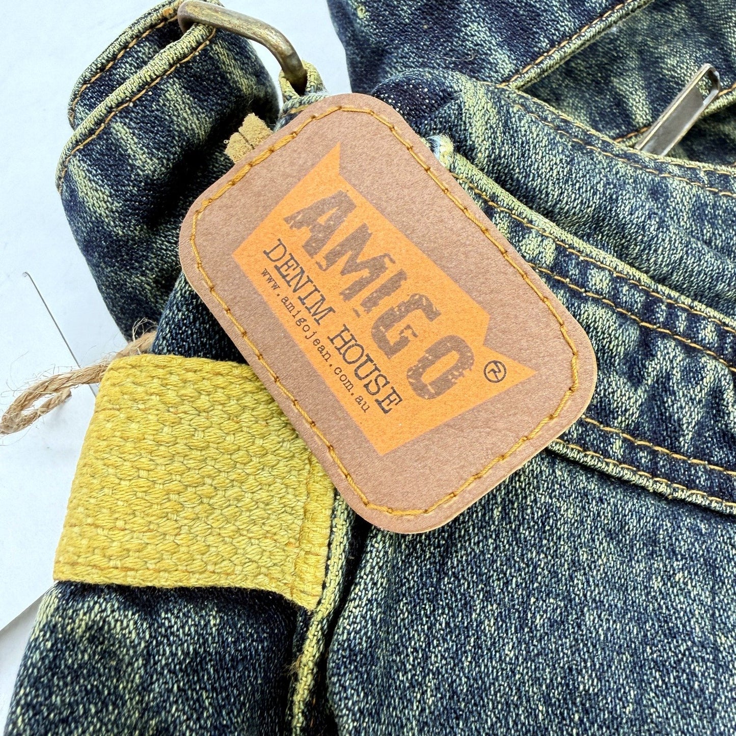 Amigo Denim House Unisex Dark Faded Shoulder Bag for Daily Wear NEW