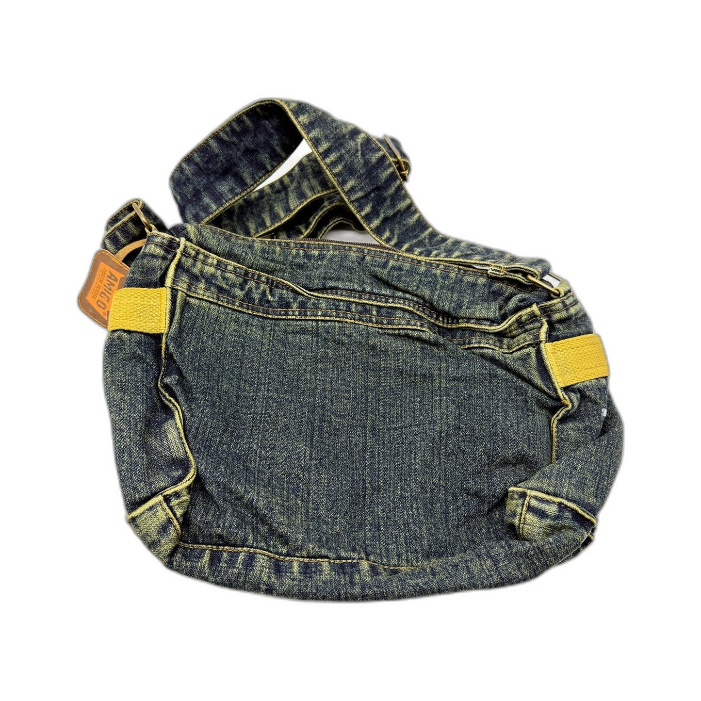 Amigo Denim House Unisex Dark Faded Shoulder Bag for Daily Wear NEW