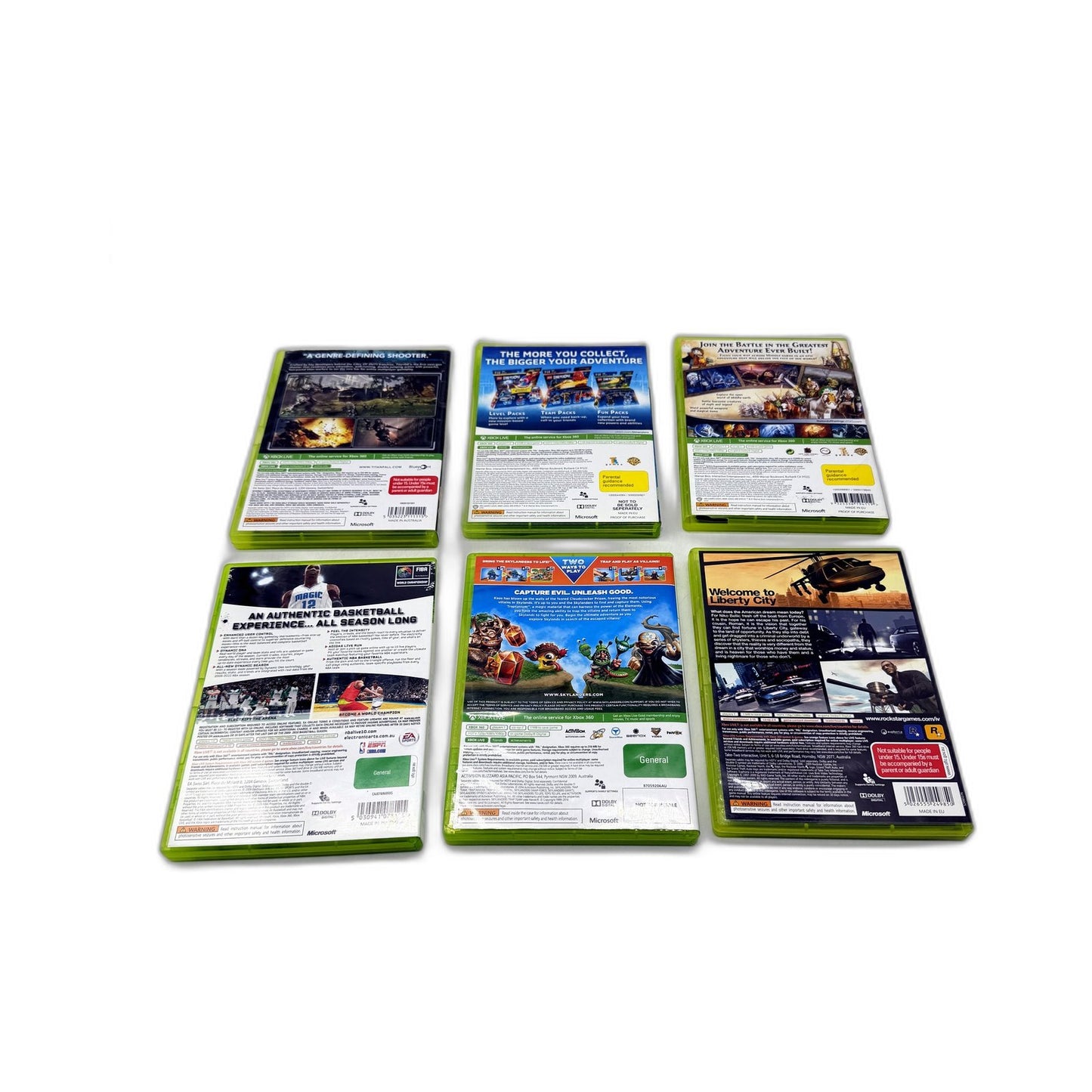 Xbox 360 6-Piece Video Games Bundle Including Lego, Titanfall, GTA 4, NBA Live