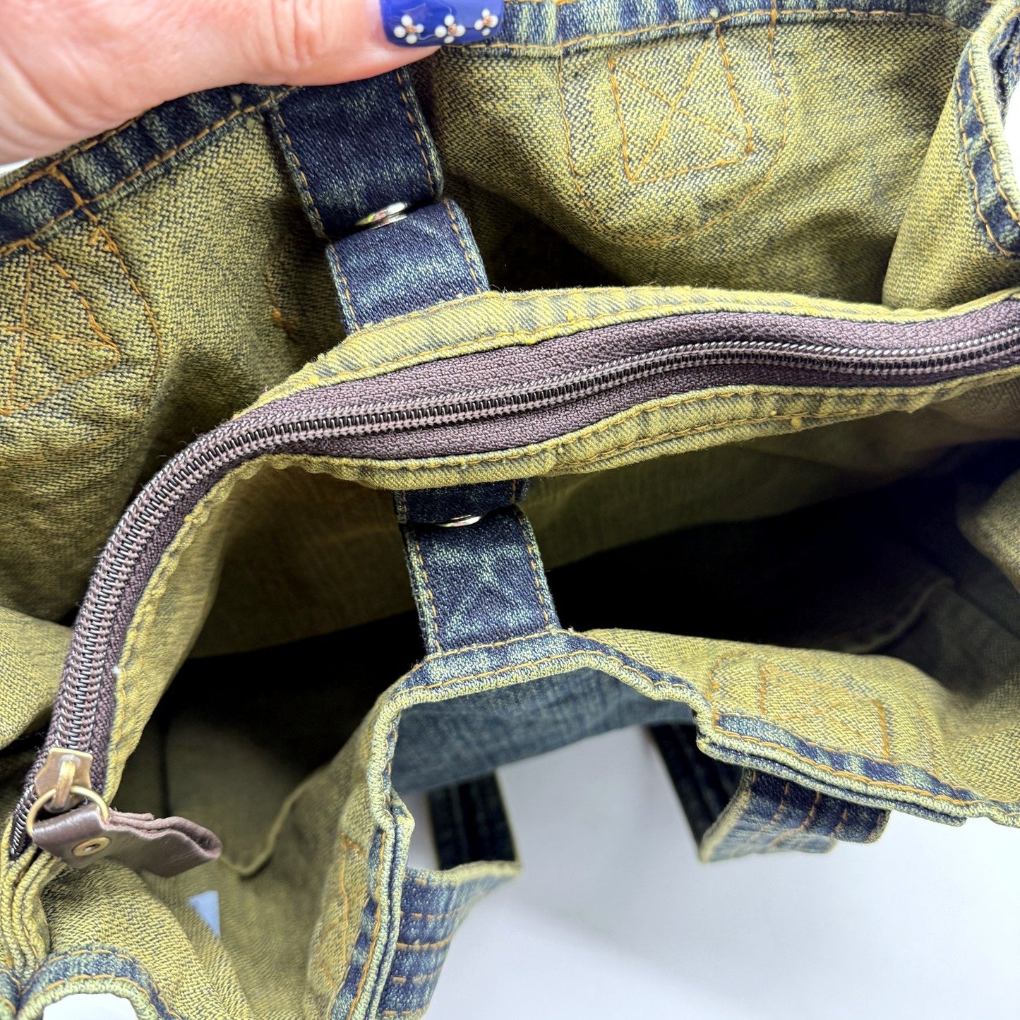Faded Unisex Denim Recycled Eco-Friendly Tote Bag by Amigo Denim House NEW