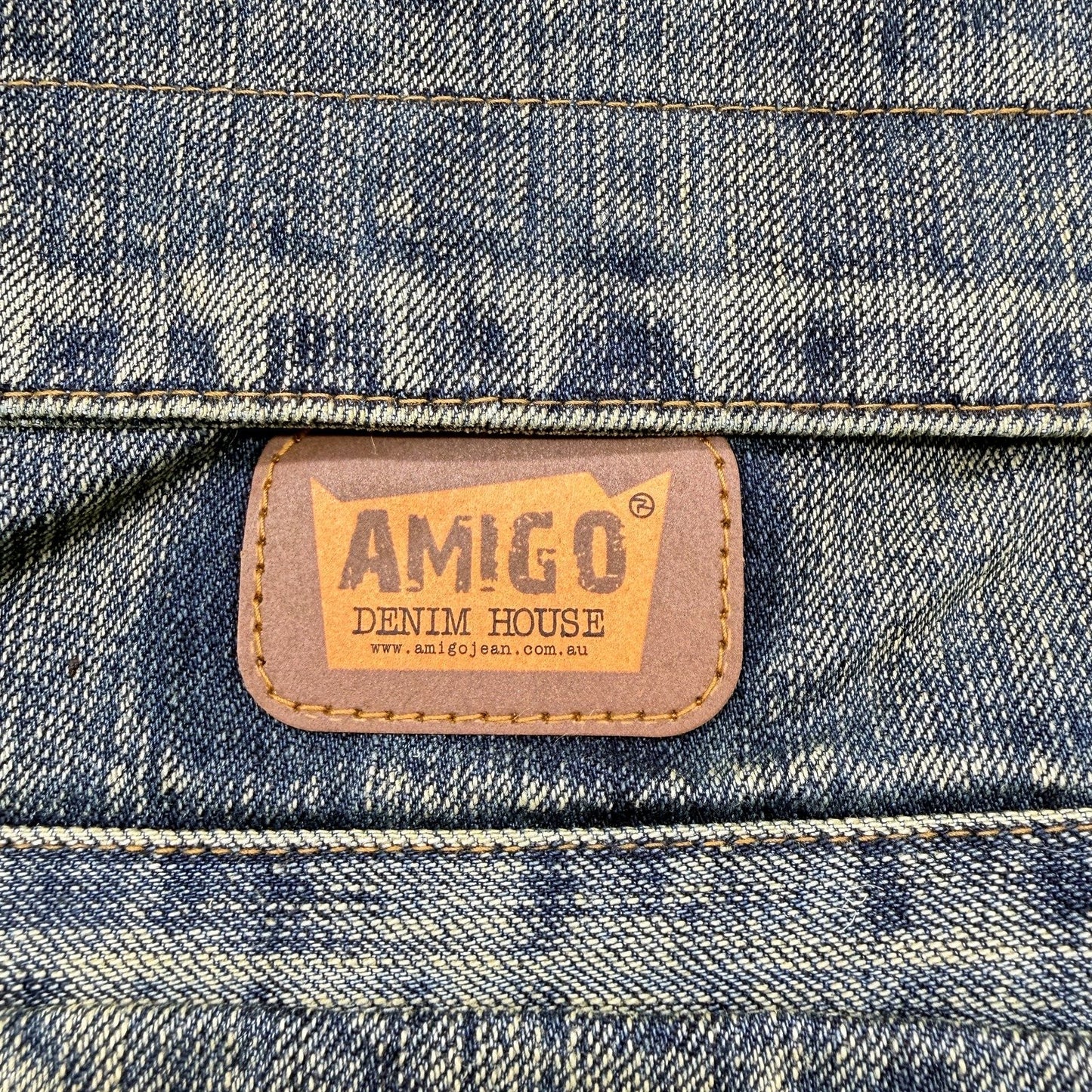 Recycled Unisex Faded Denim Casual Messenger Bag by Amigo Denim House NEW