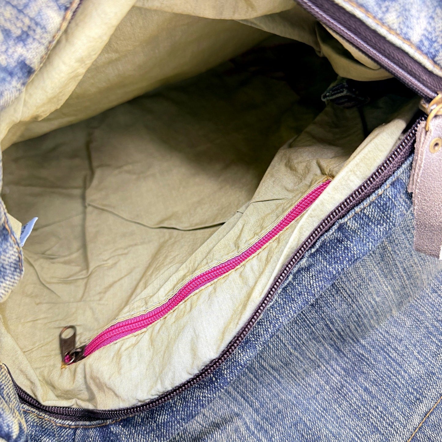 Recycled Unisex Faded Denim Casual Messenger Bag by Amigo Denim House NEW