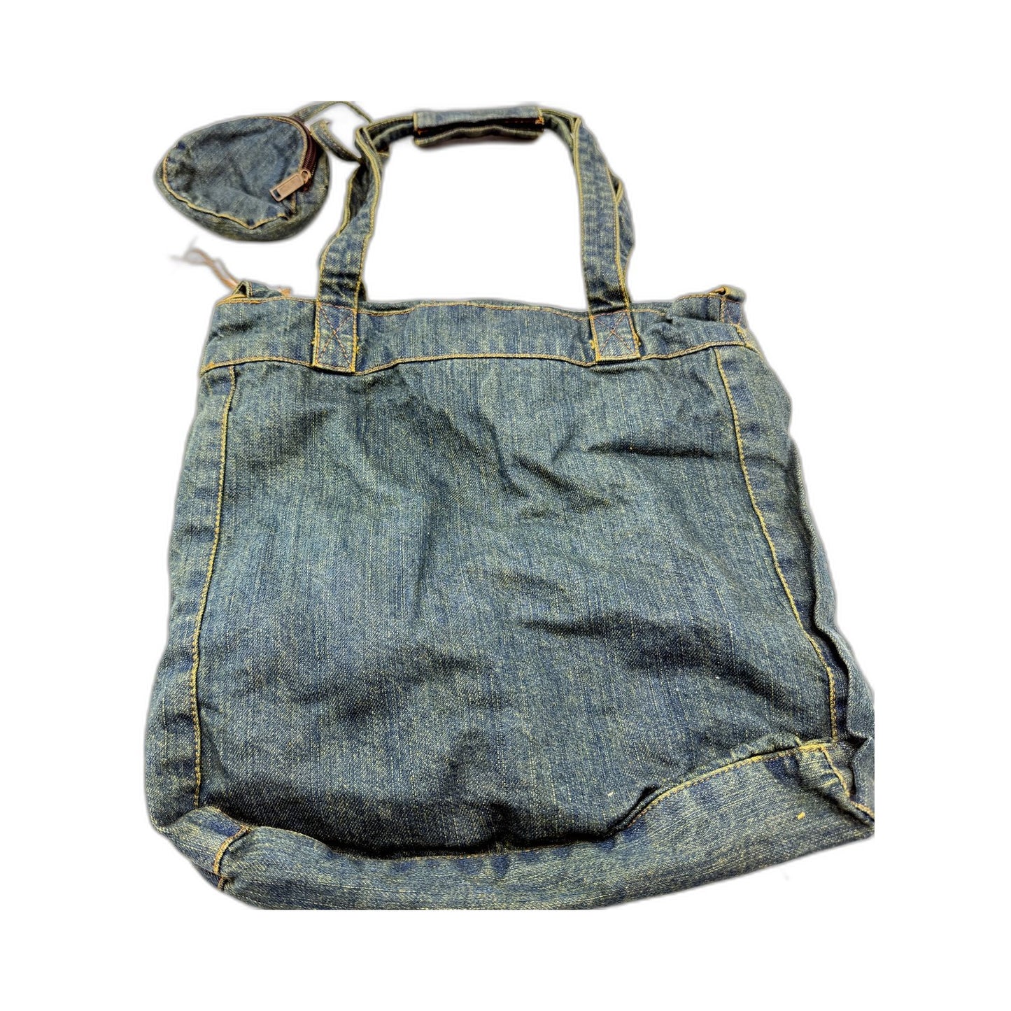 Faded Blue Denim Tote Bag Unisex by Amigo Denim House, Recycled Fabric NEW